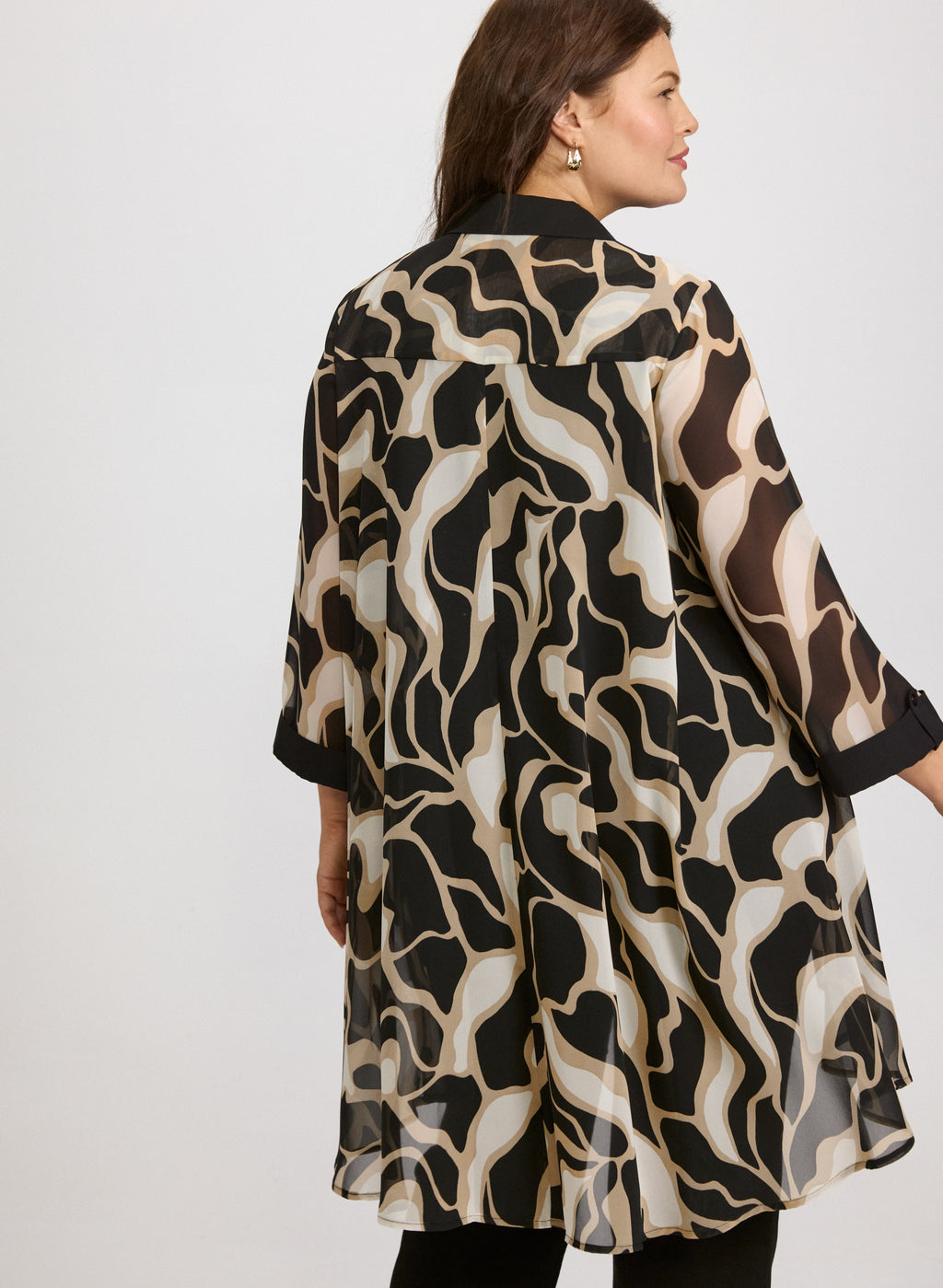 Abstract Chiffon Blouse