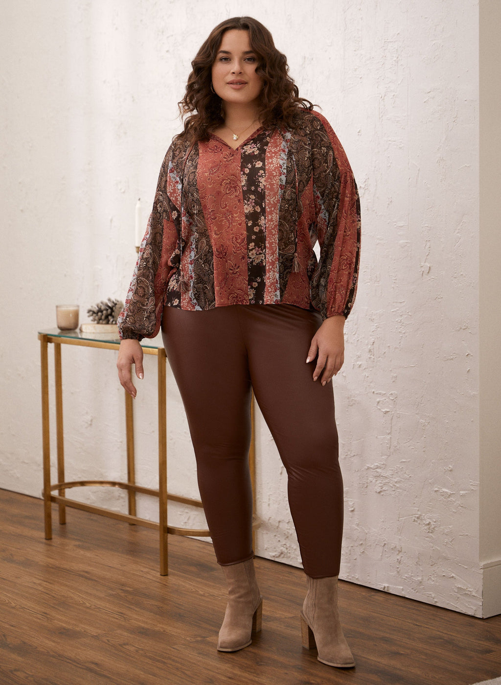 Dex - Patchwork Print Blouse