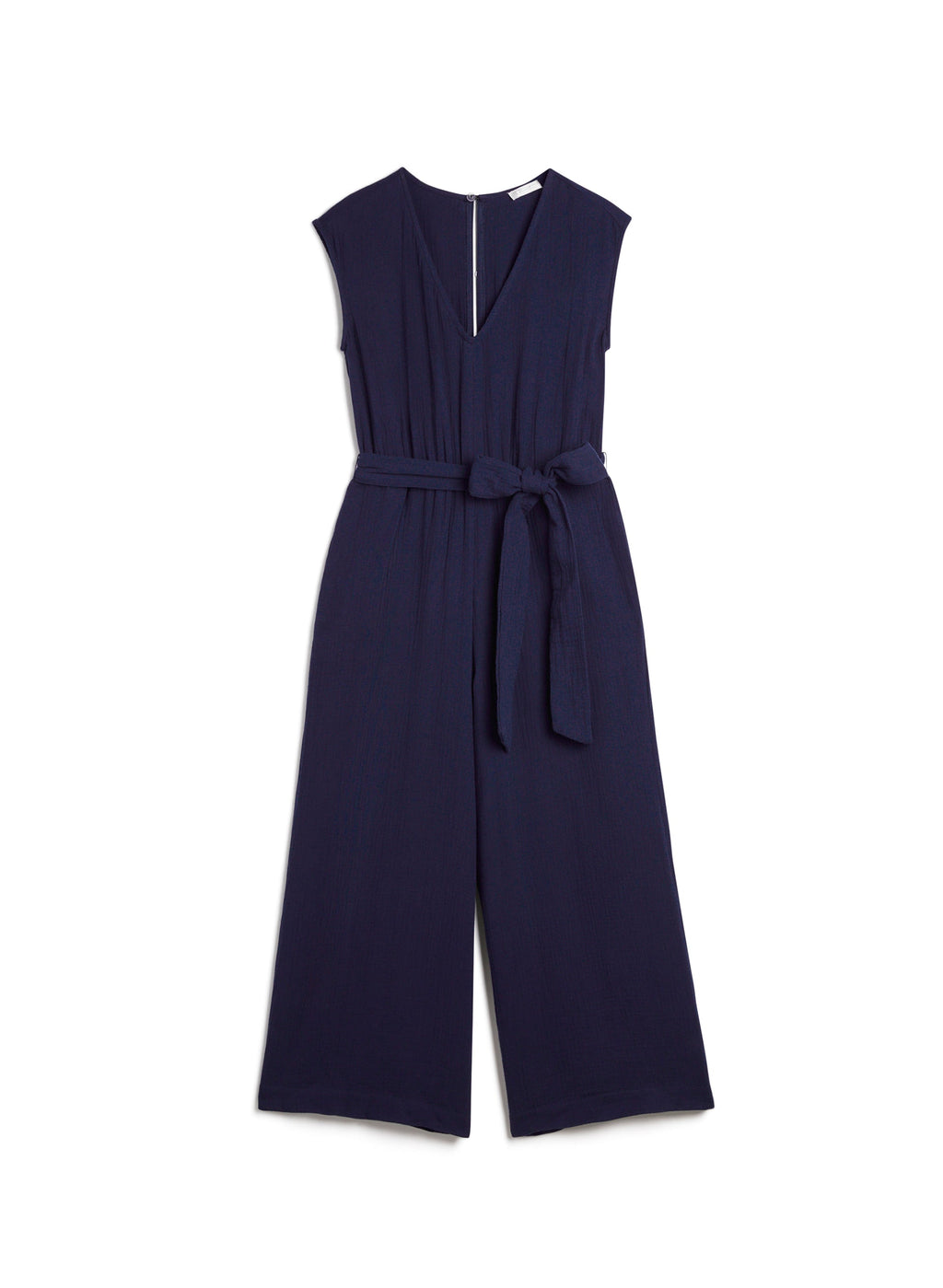 Cotton V-Neck Jumpsuit