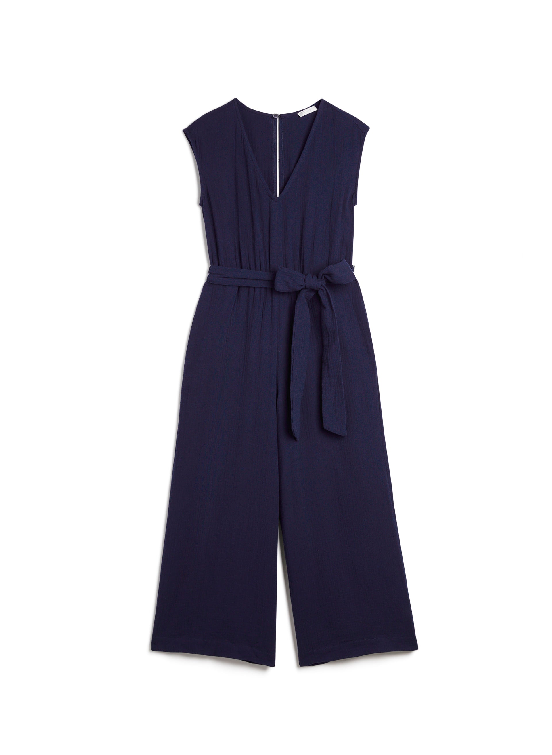 Cotton V-Neck Jumpsuit