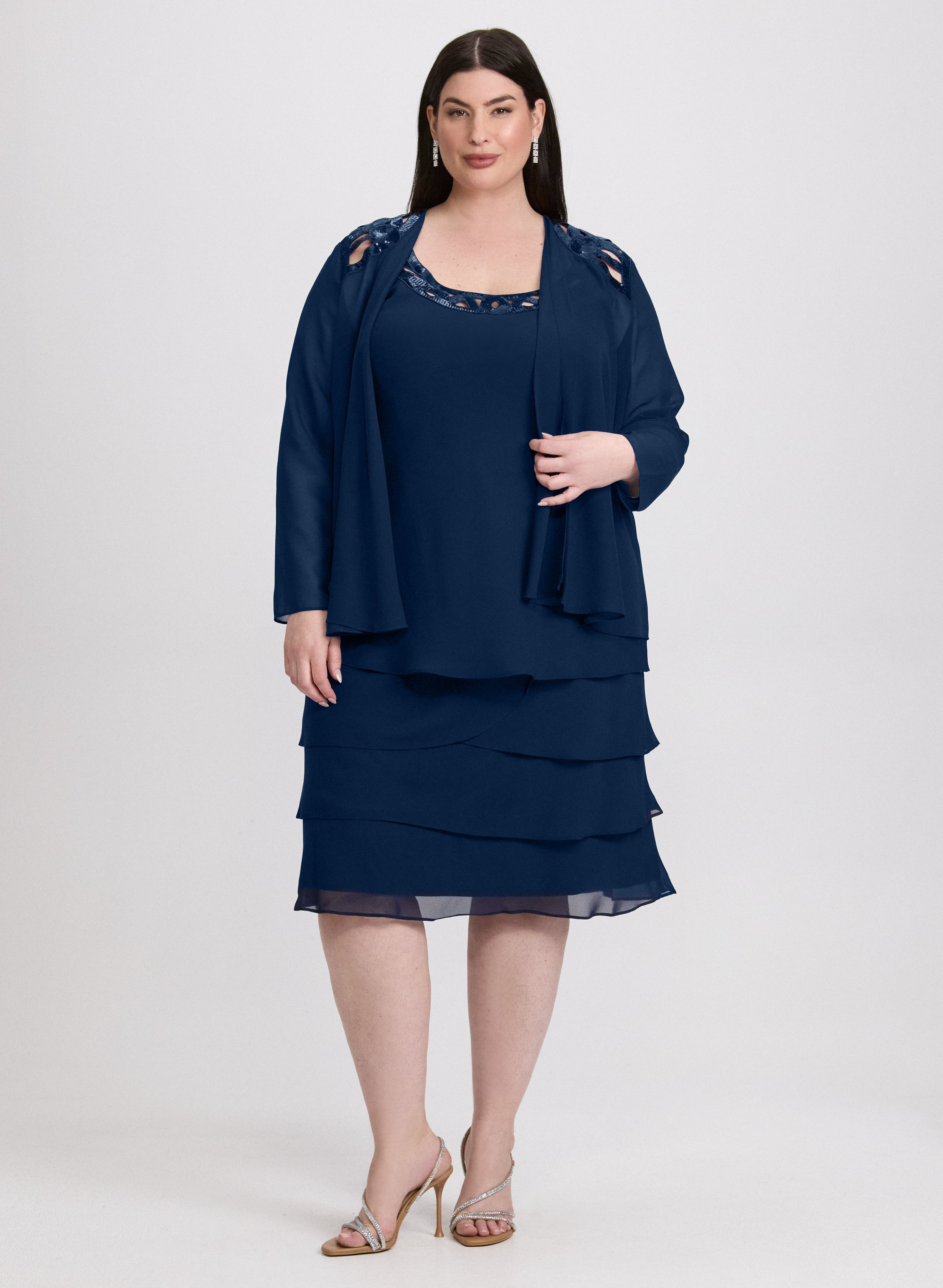 Chiffon Jacket & Dress Set