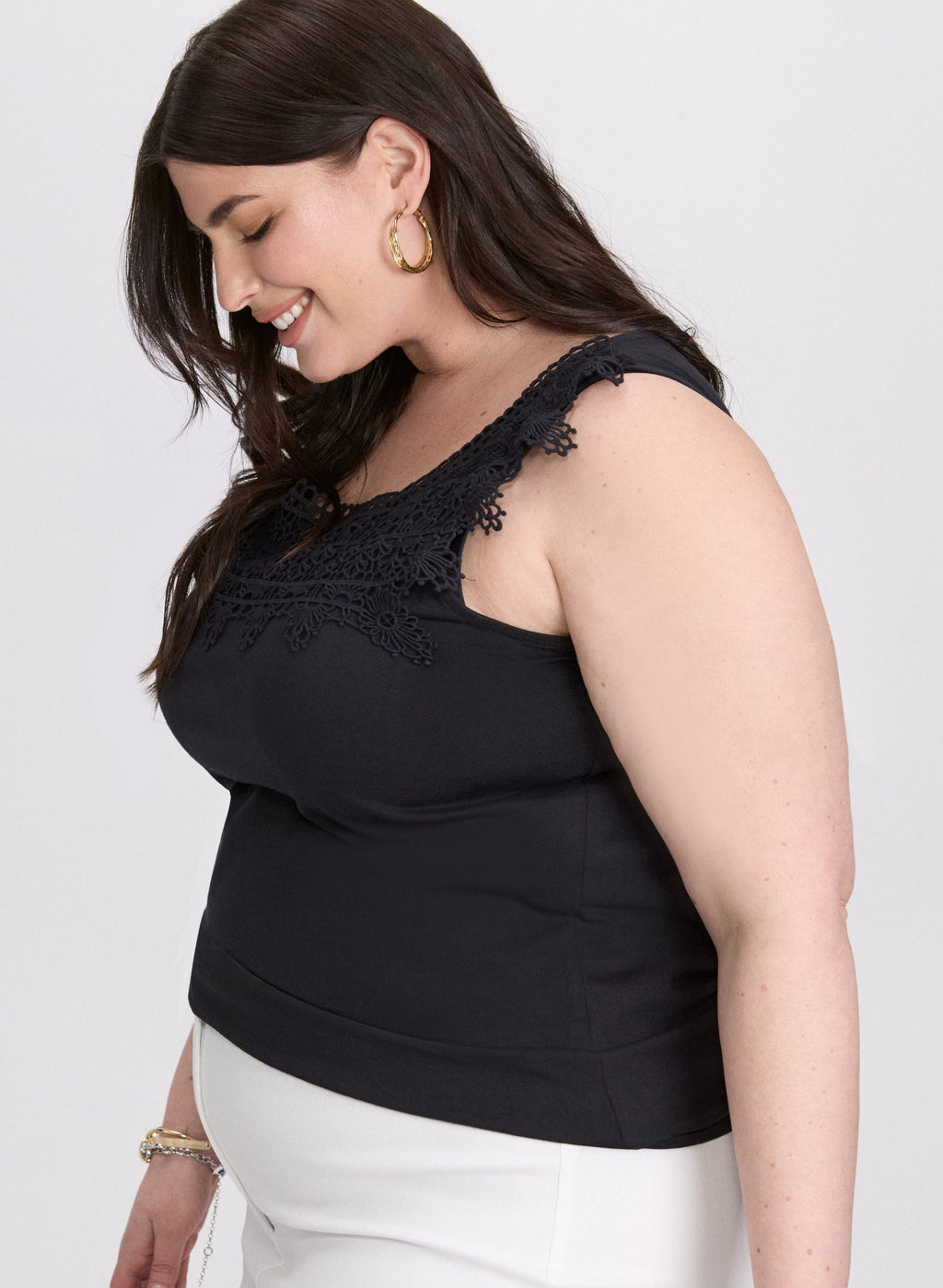 Crochet Appliqué Tank Top