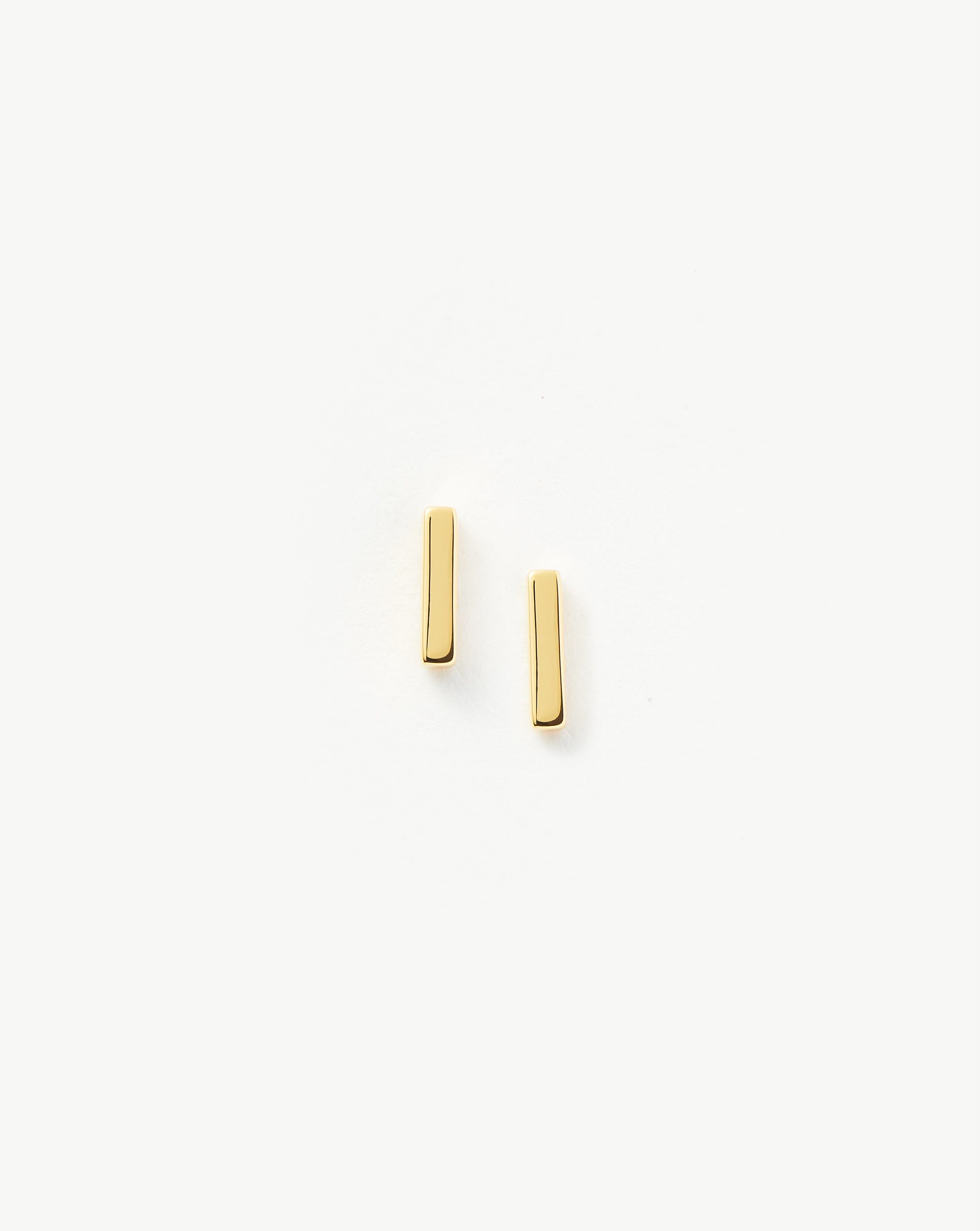 Bar Stud Earrings | 18k Gold Vermeil