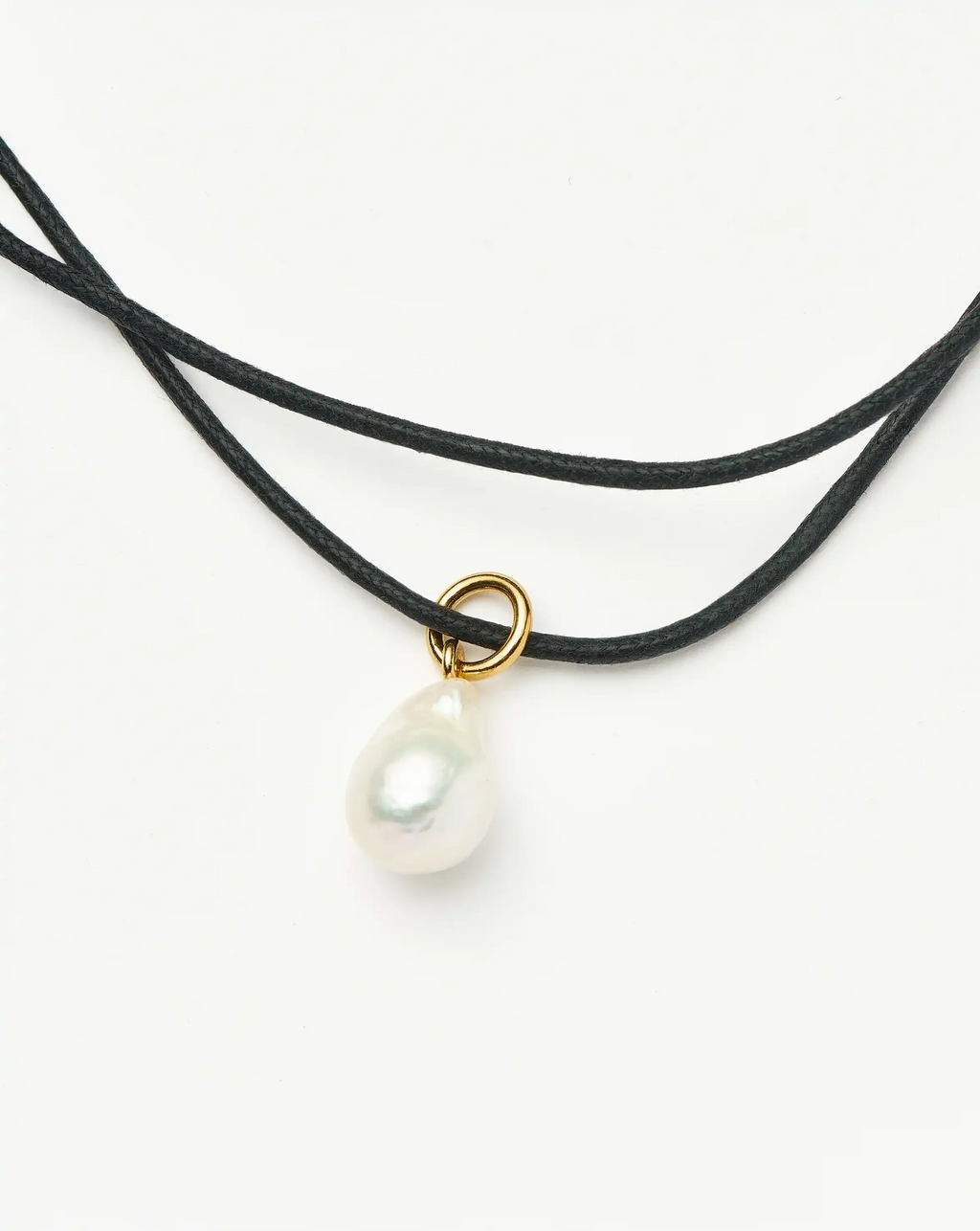Baroque Pearl Cord Necklace | 18k Gold Vermeil/Pearl