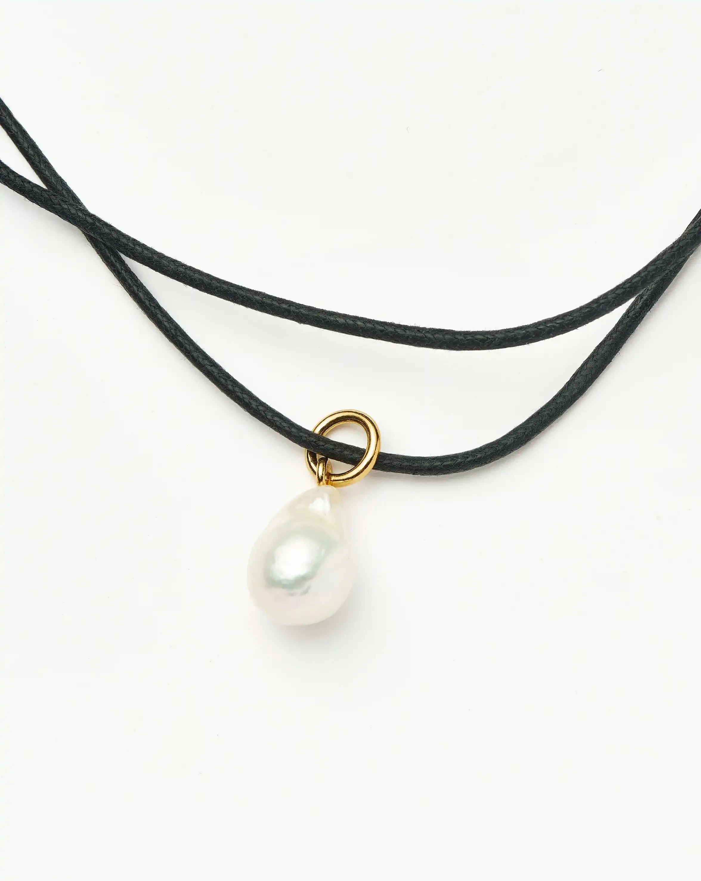 Baroque Pearl Cord Necklace | 18k Gold Vermeil/Pearl