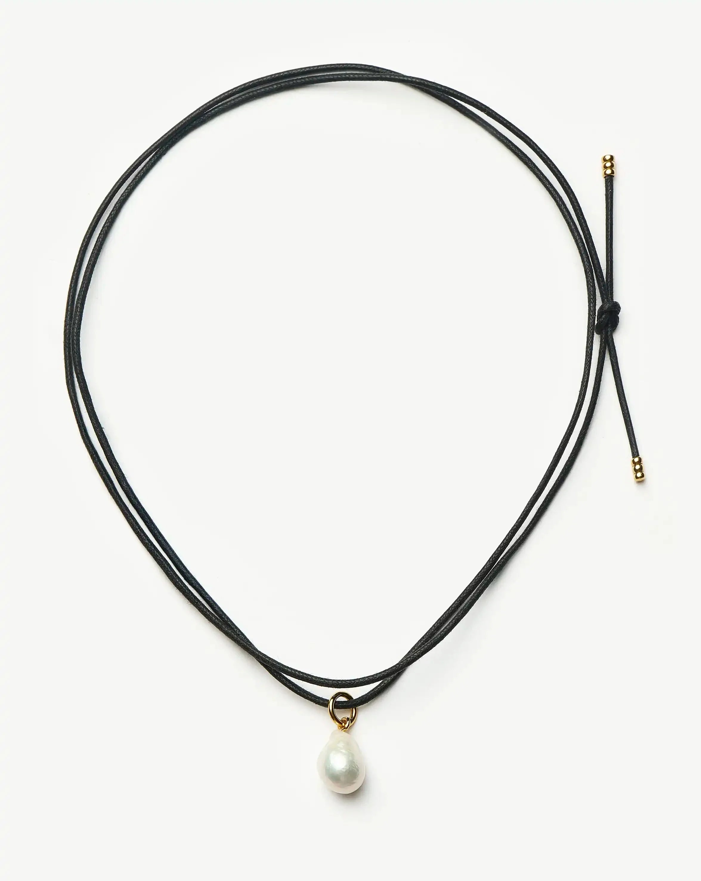 Baroque Pearl Cord Necklace | 18k Gold Vermeil/Pearl