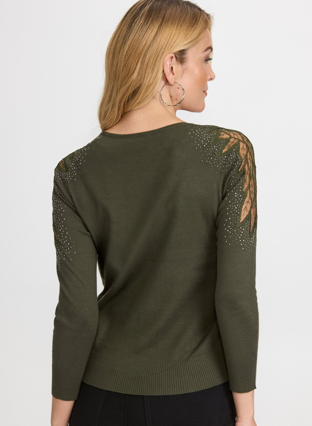 Cut-Out Foliage Sweater