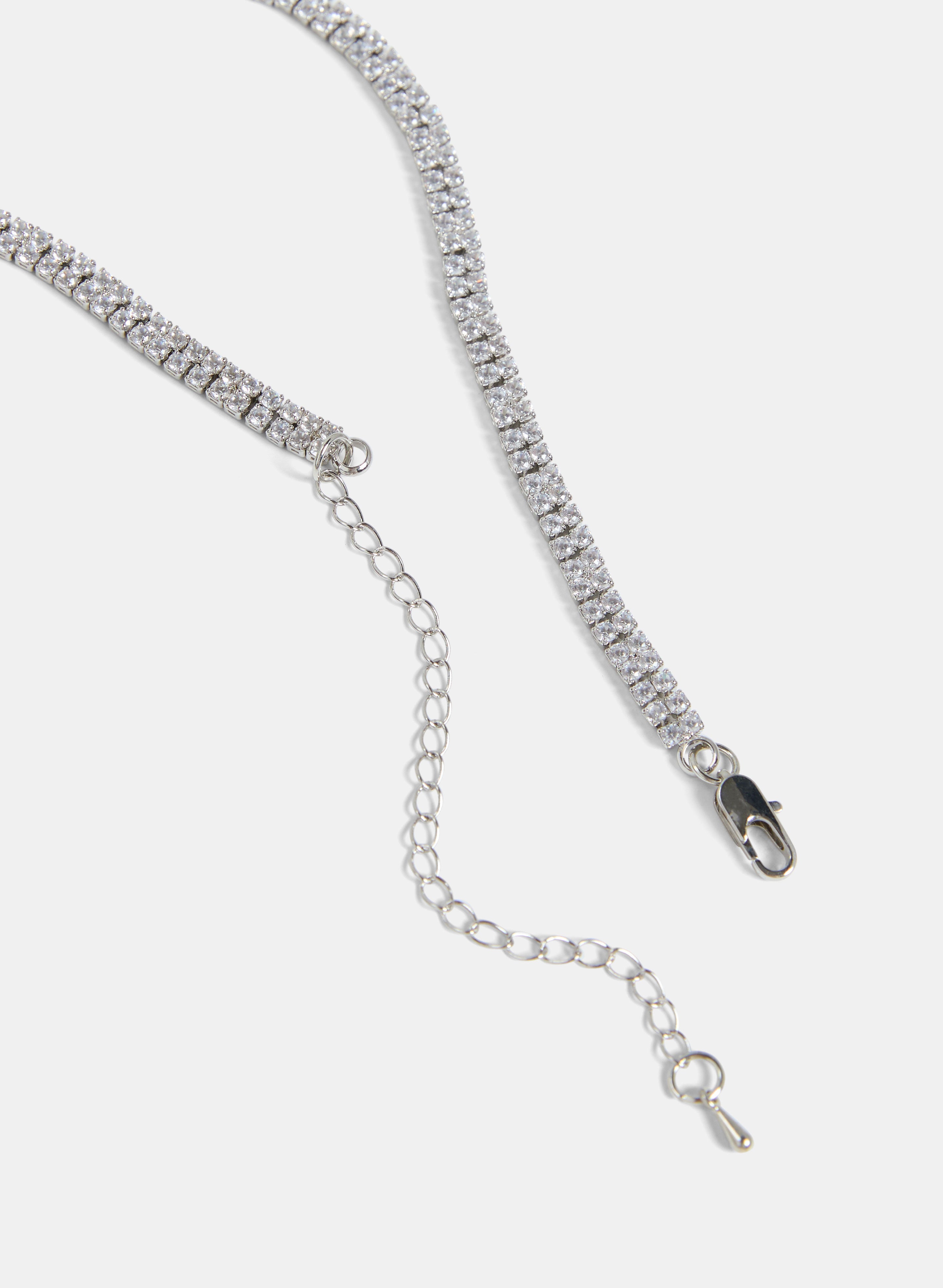 Cubic Zirconia Inset Necklace