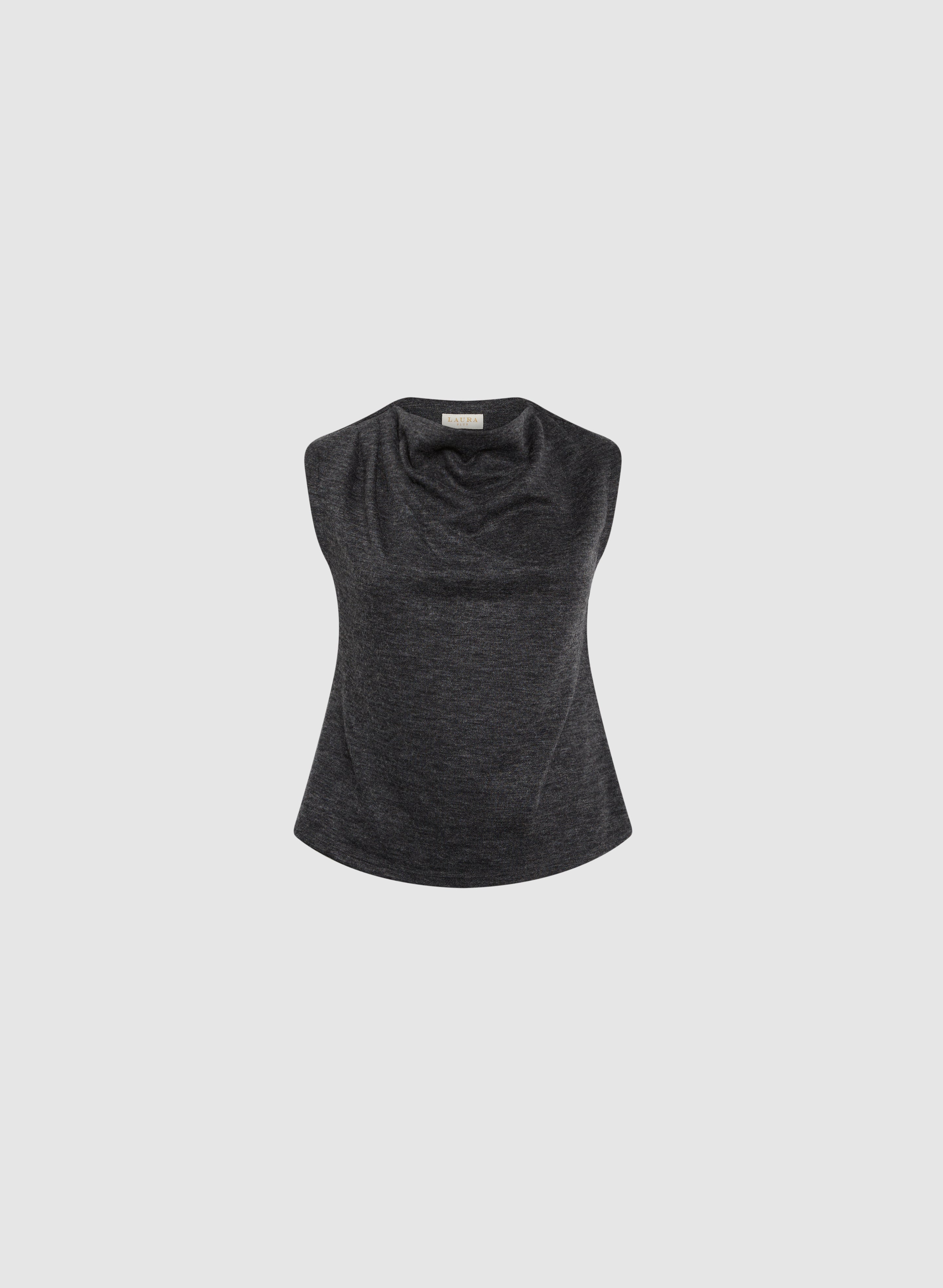 Cowl Neck Sleeveless Sweater