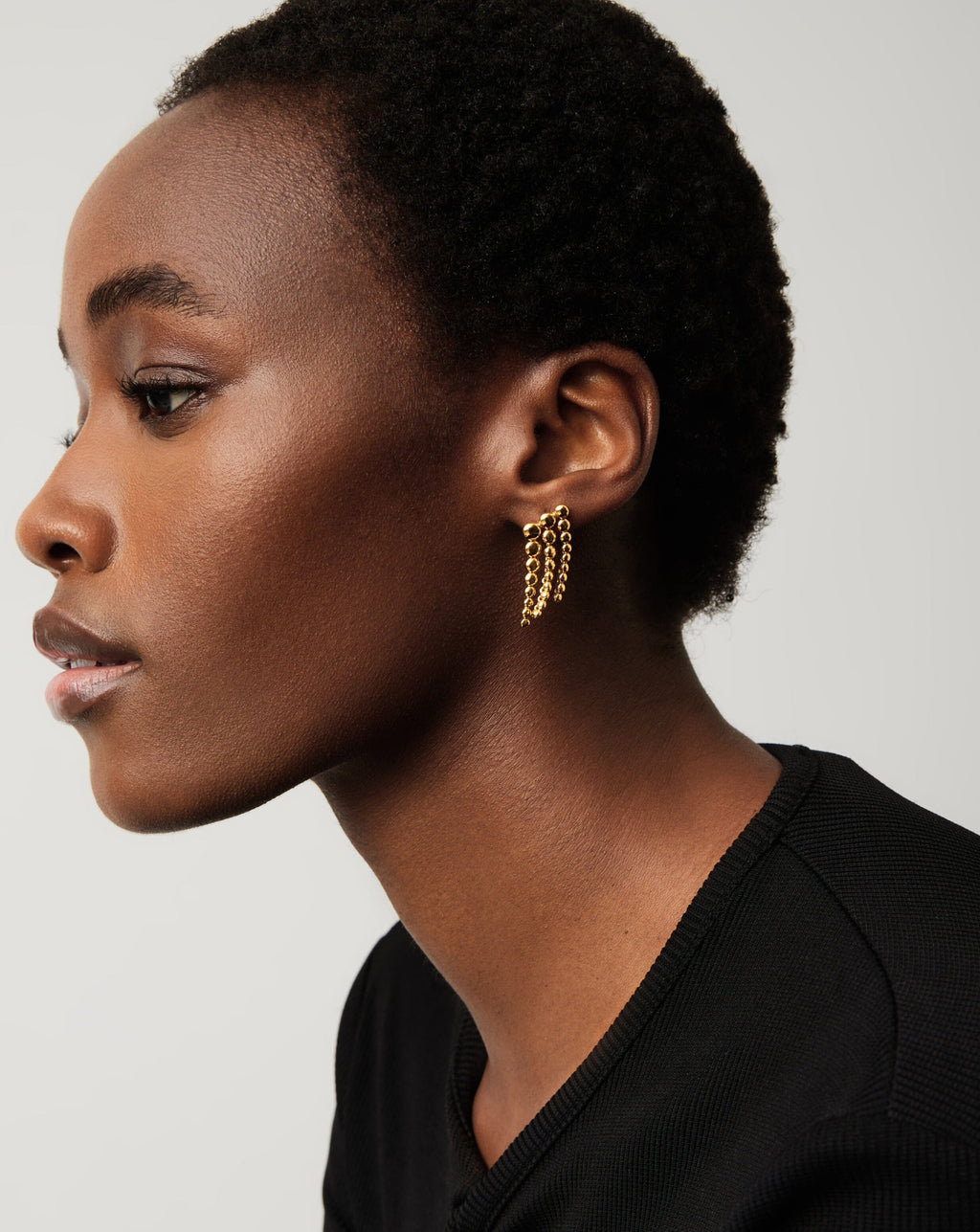 Beaded Waterfall Drop Earrings | 18k Gold Vermeil