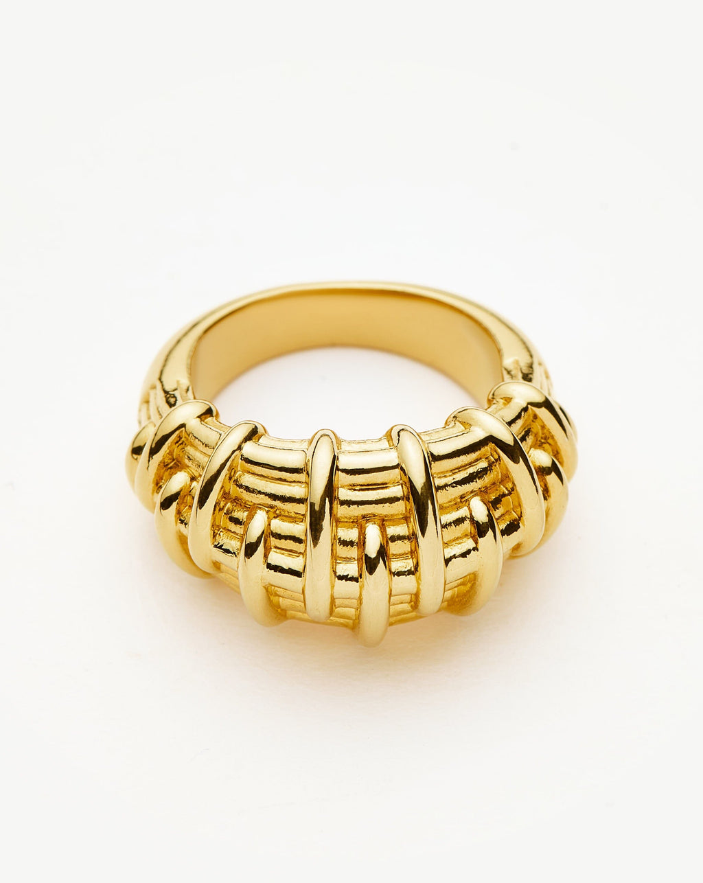 Bombe Raffia Ring | 18k Gold Plated