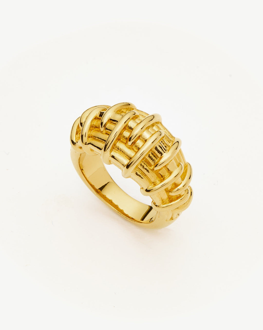 Bombe Raffia Ring | 18k Gold Plated