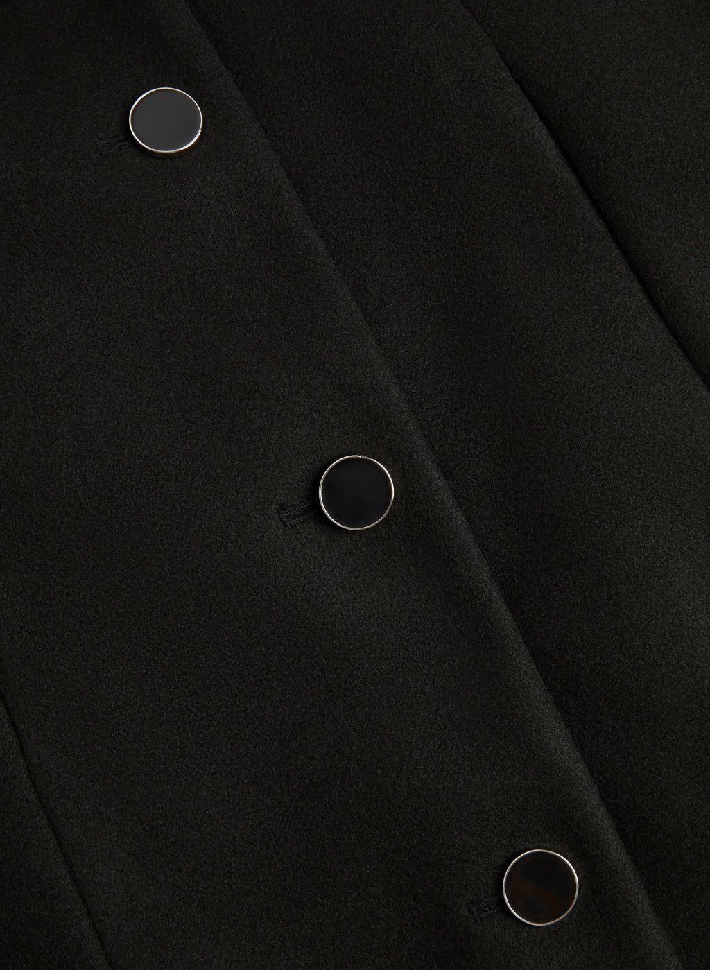 Button Front Stretch Wool Blend Coat