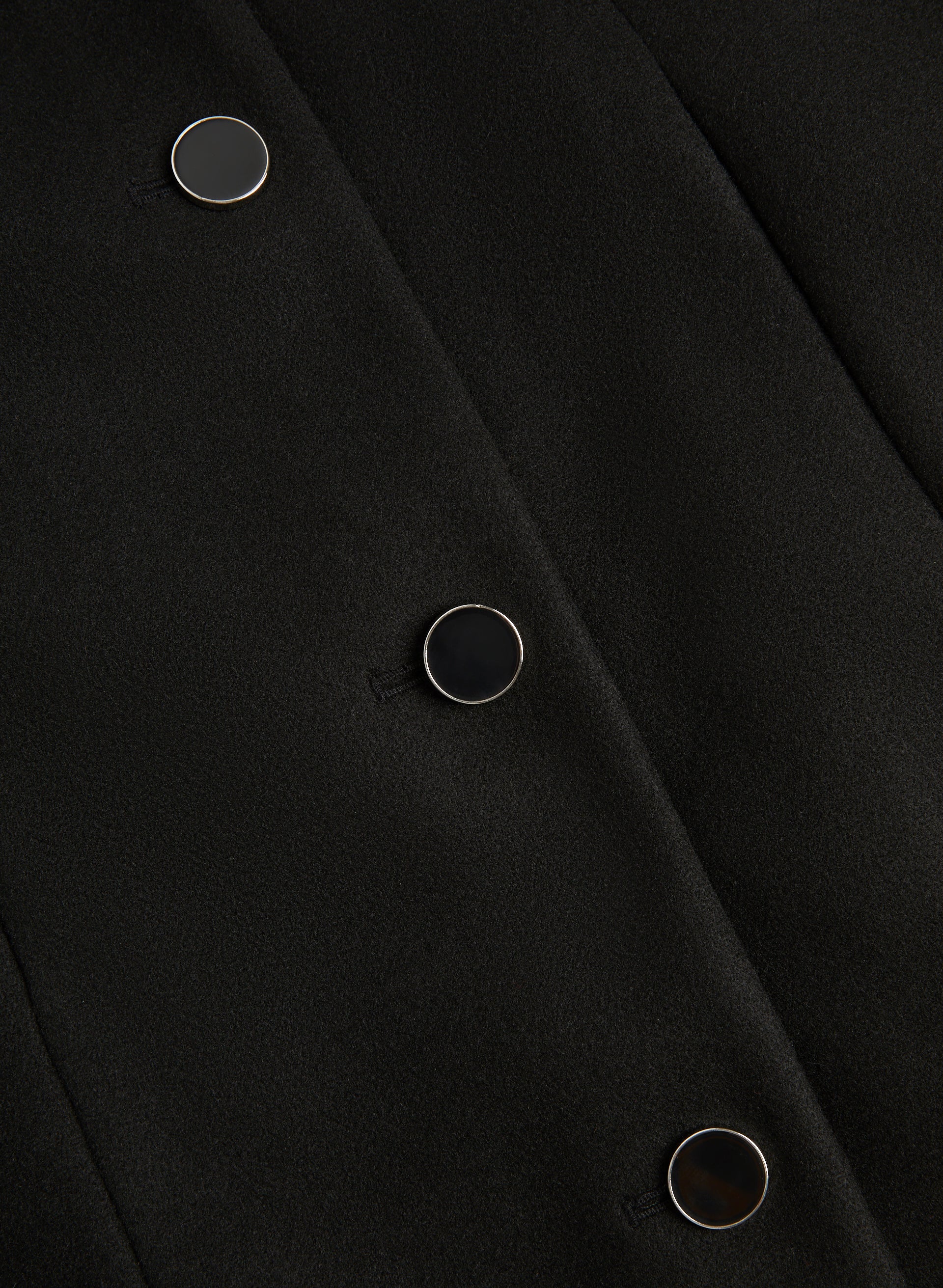 Button Front Stretch Wool Blend Coat