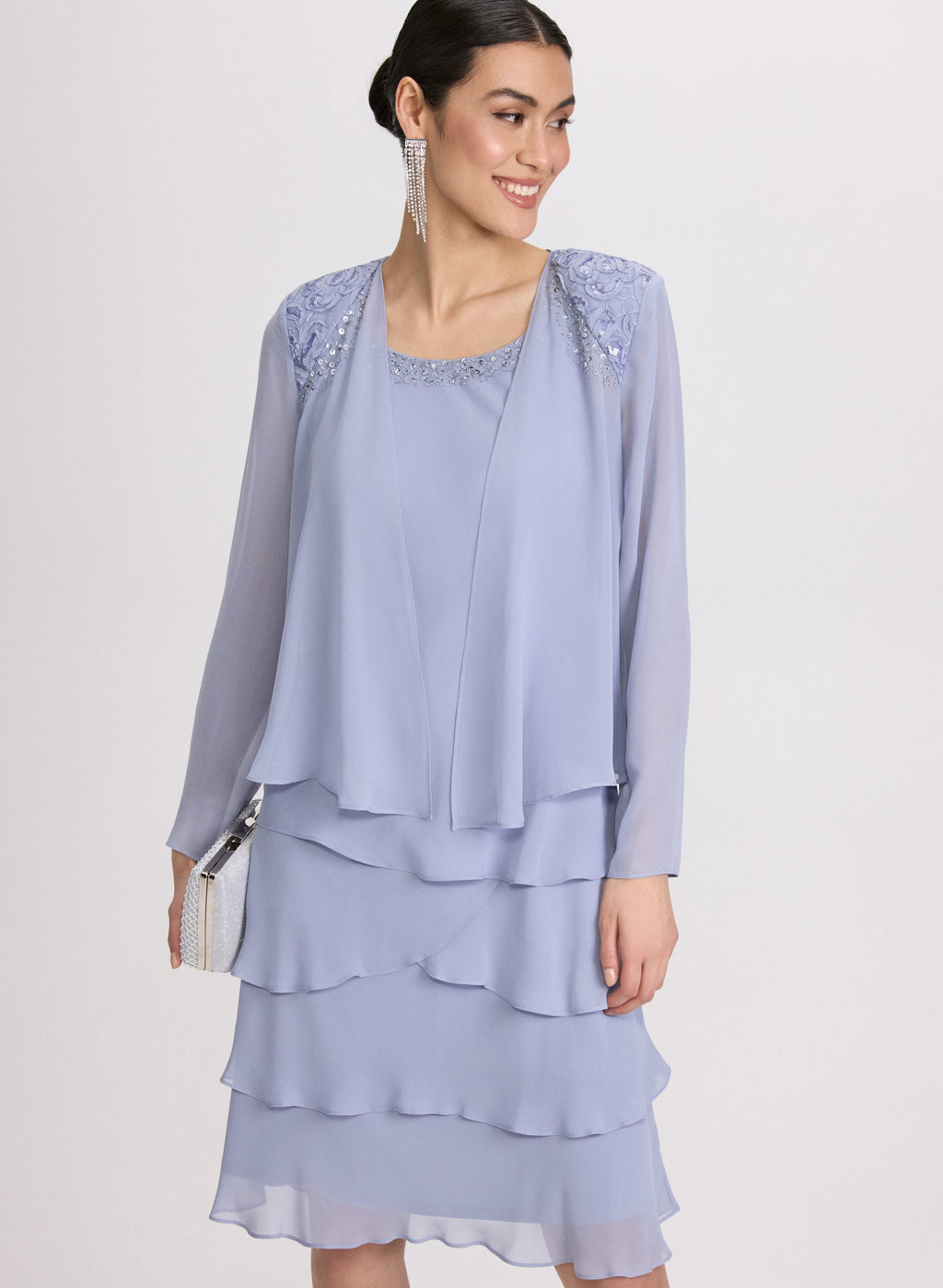 Chiffon Dress & Jacket Set