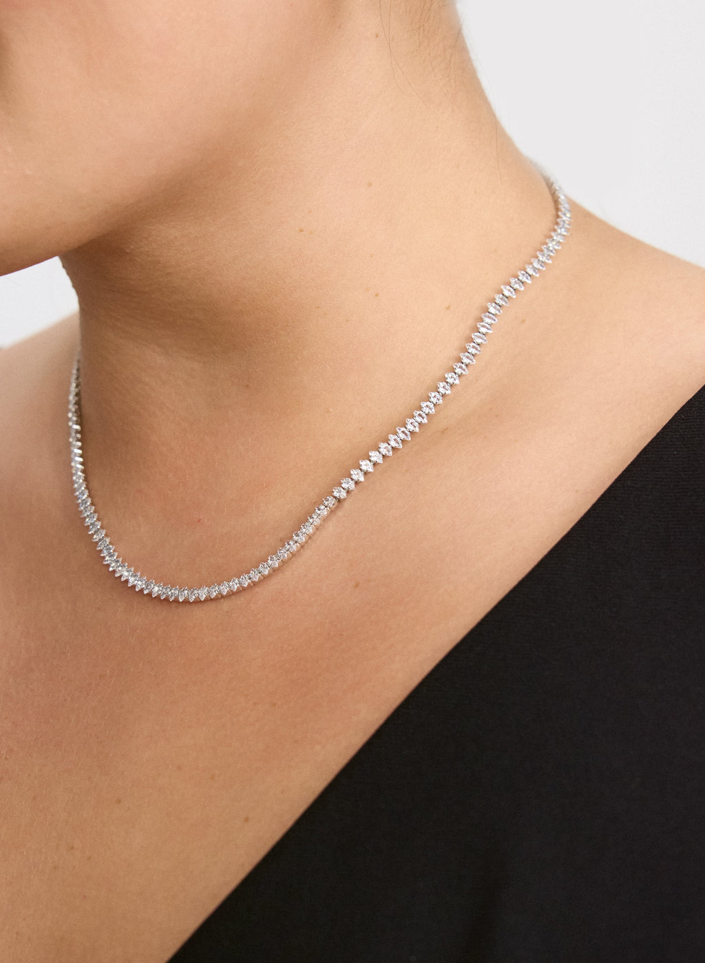 Cubic Zirconia Crystal Necklace