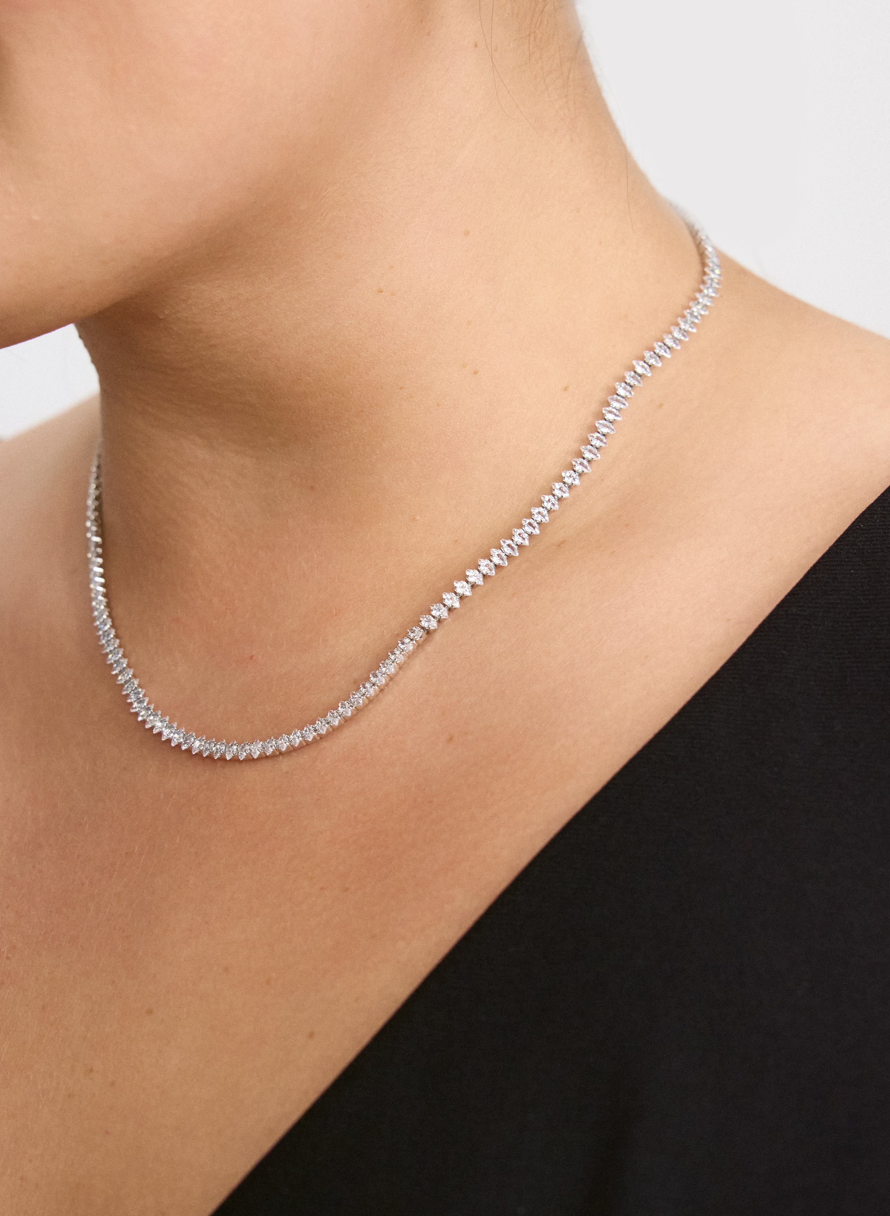 Cubic Zirconia Crystal Necklace