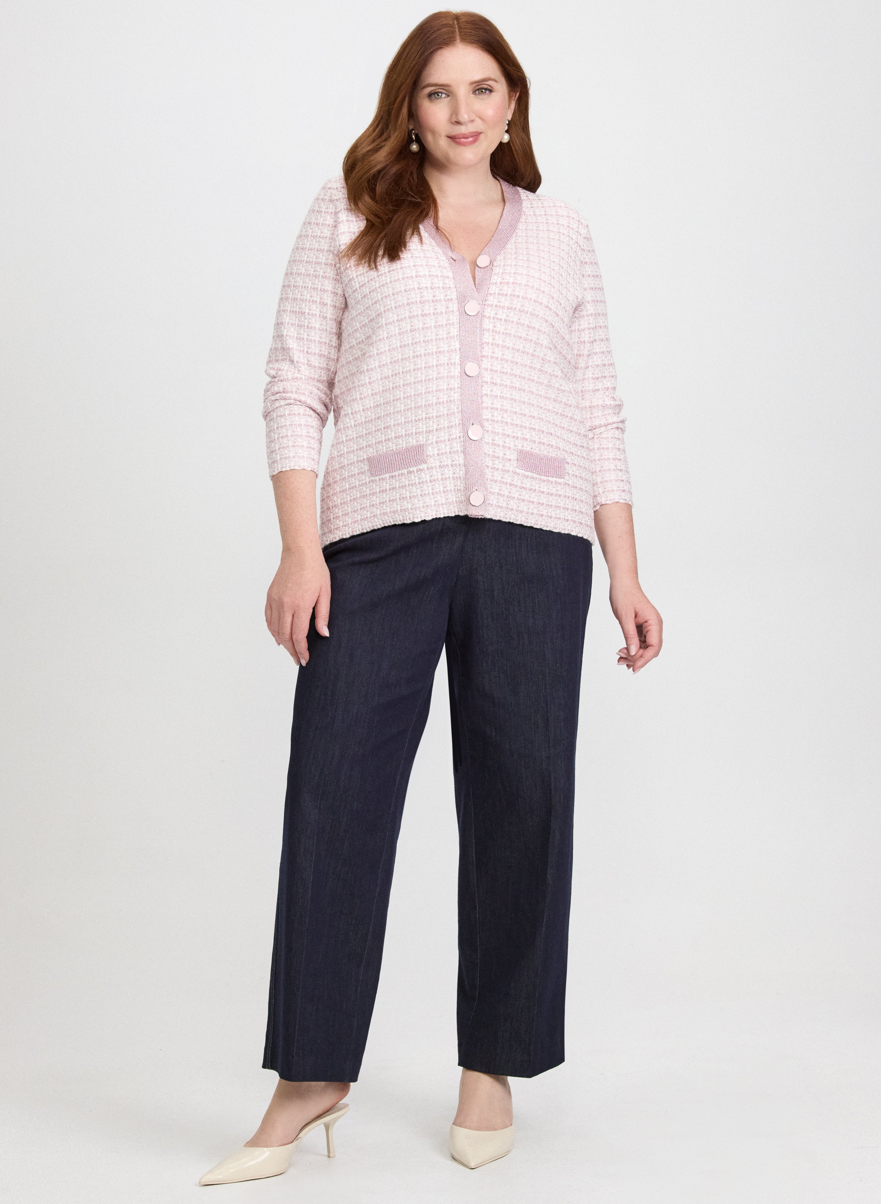 Bouclé Button Cardigan