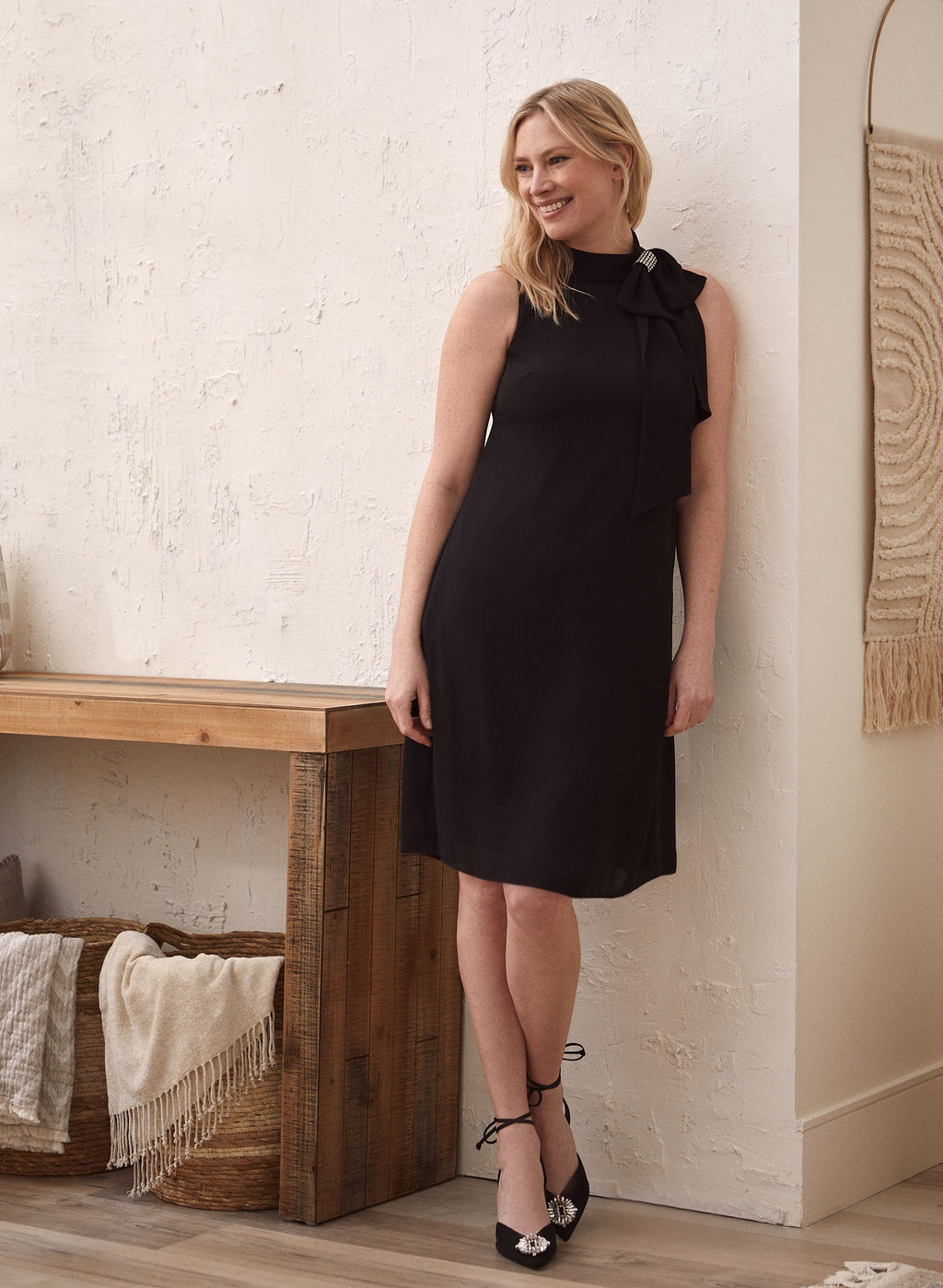 Bow Detail Halter Neck Dress