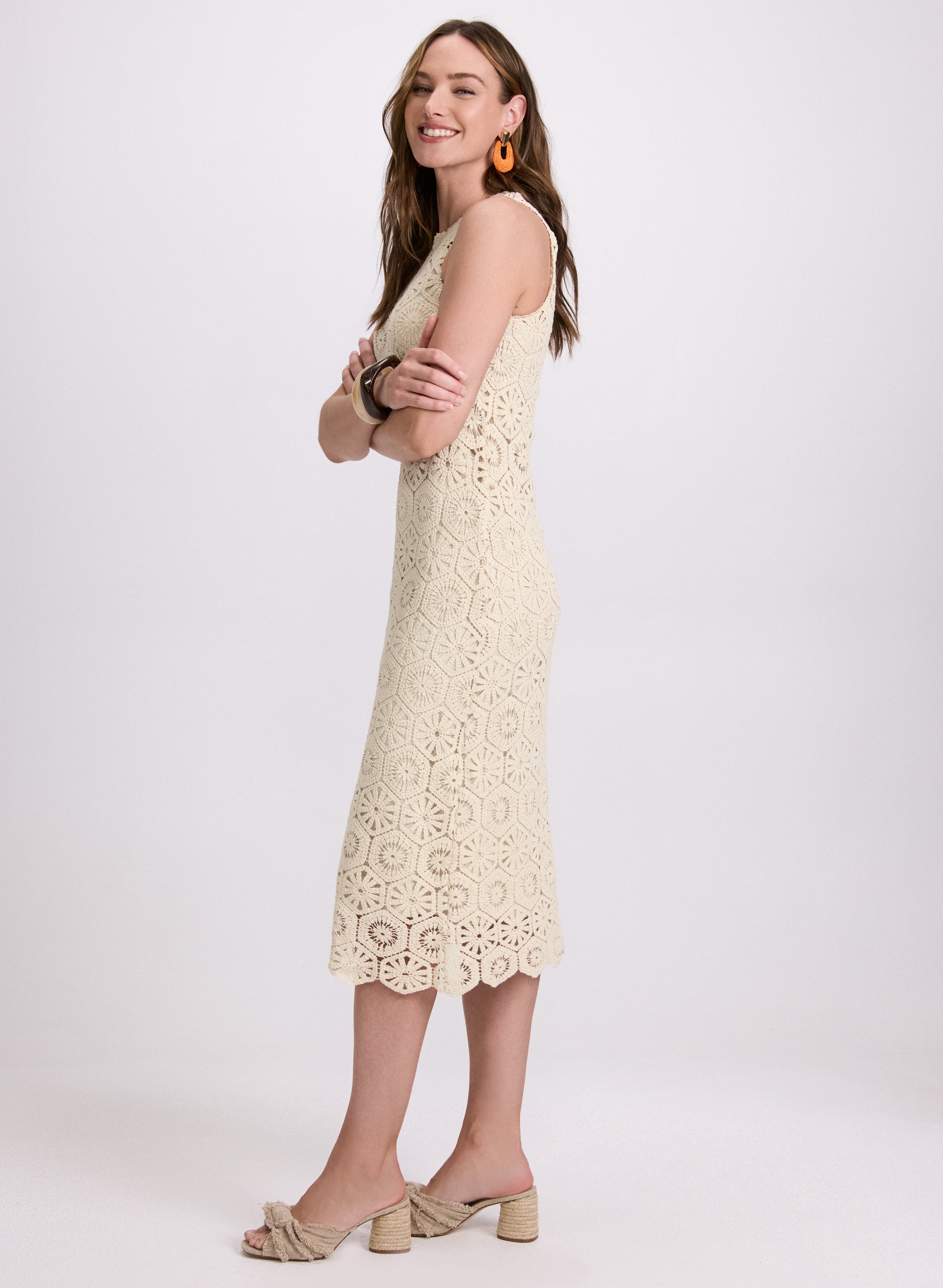 Crochet Trim Dress