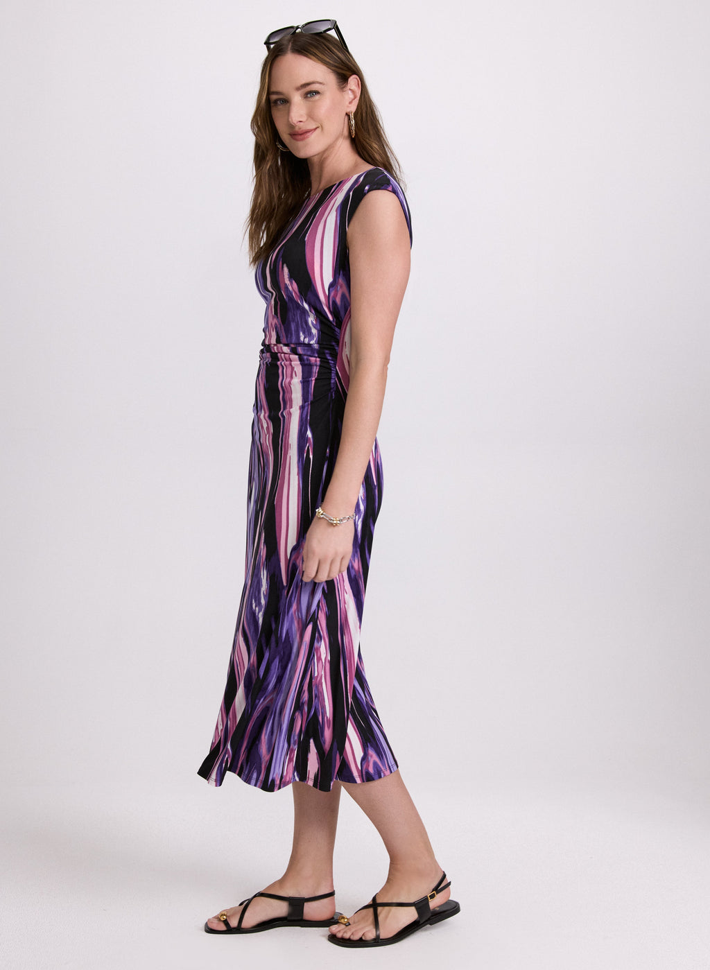 Brush Paint Print Dress