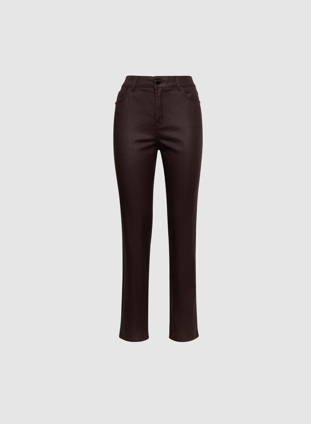 Coated Slim Leg Jeans