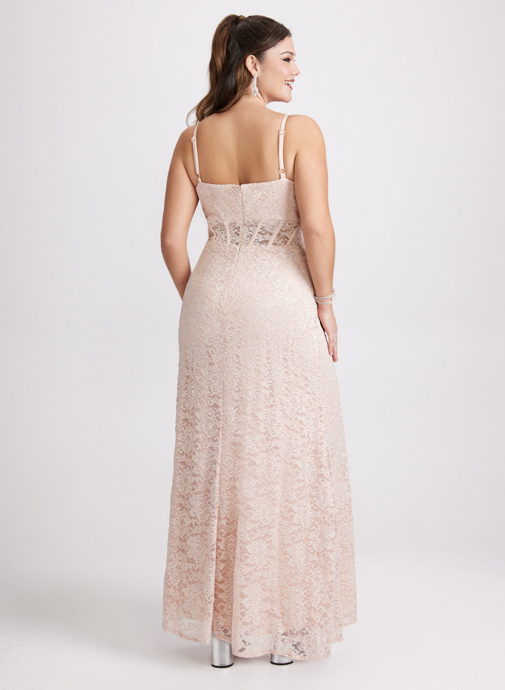 Corset-Style Lace Dress