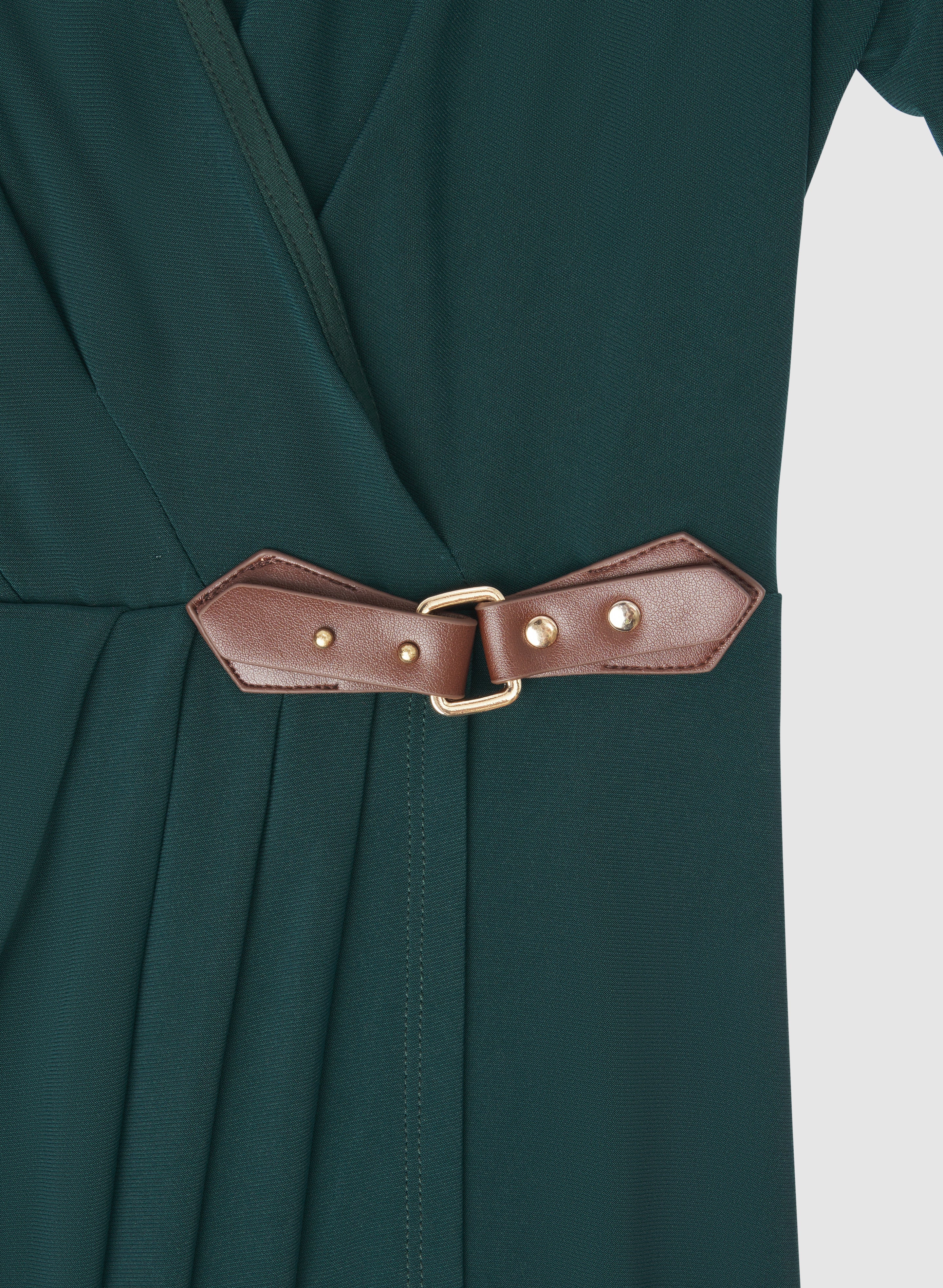 Buckled Tab Detail Dress