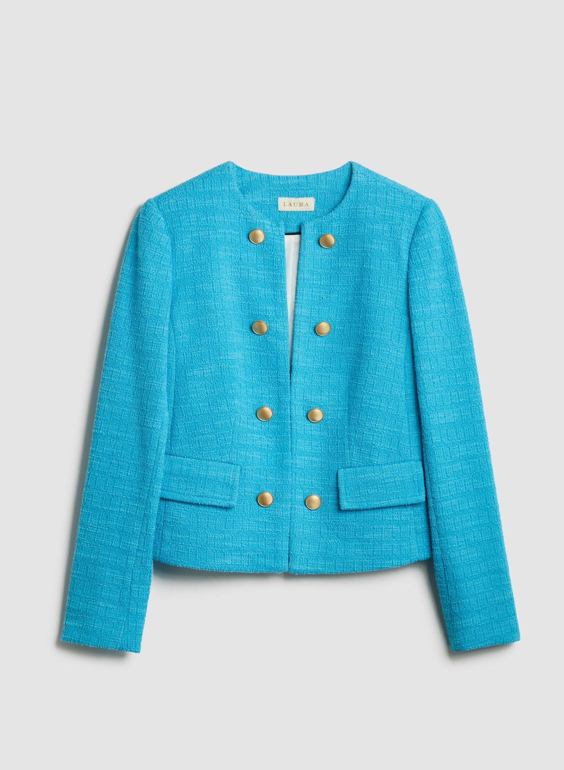 Button Detail Bouclé Jacket