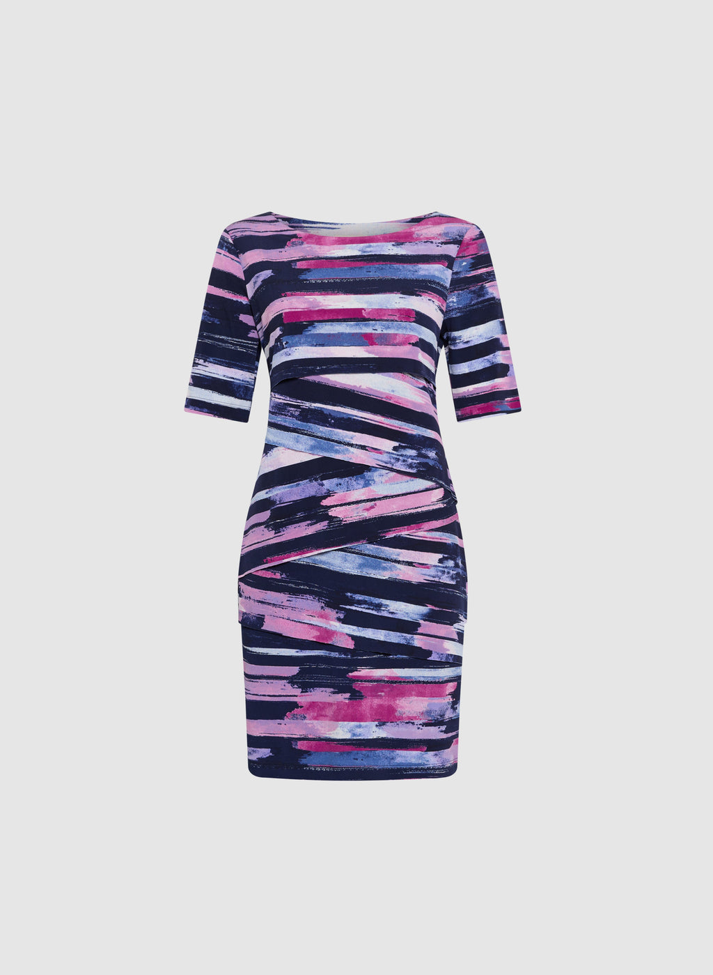 Abstract Stripe Print Dress