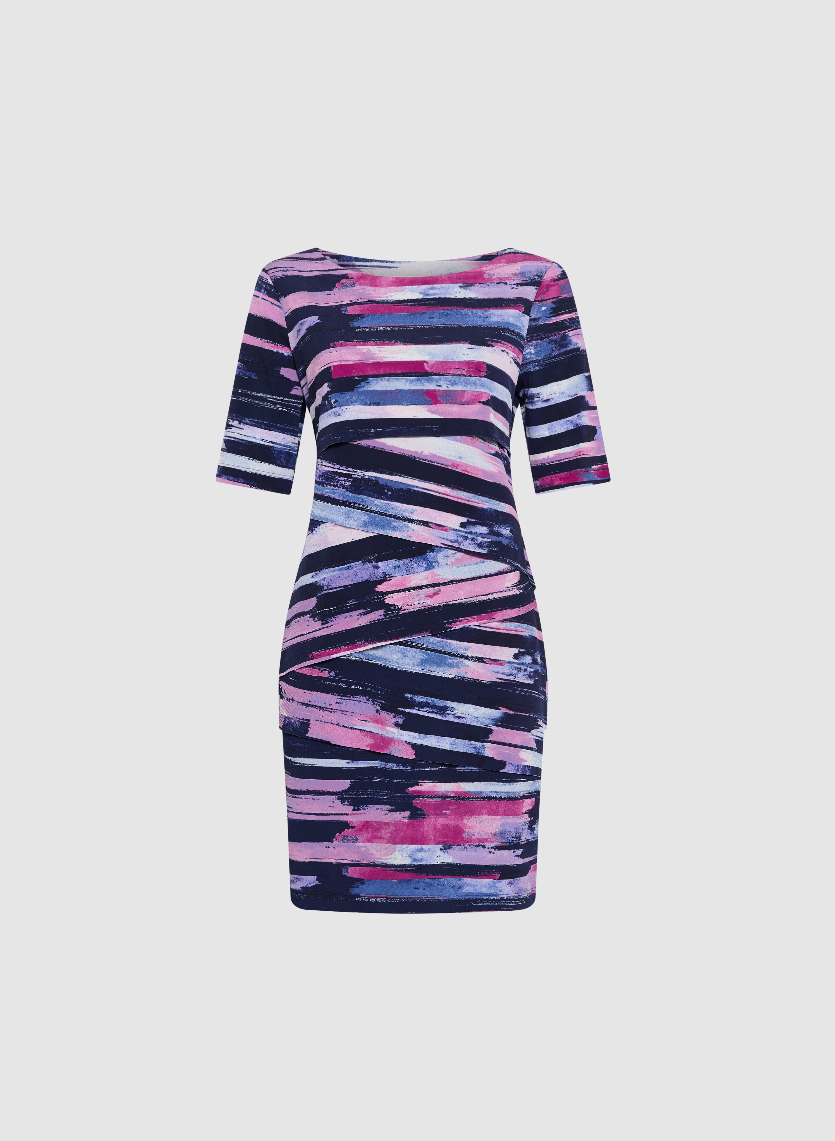 Abstract Stripe Print Dress