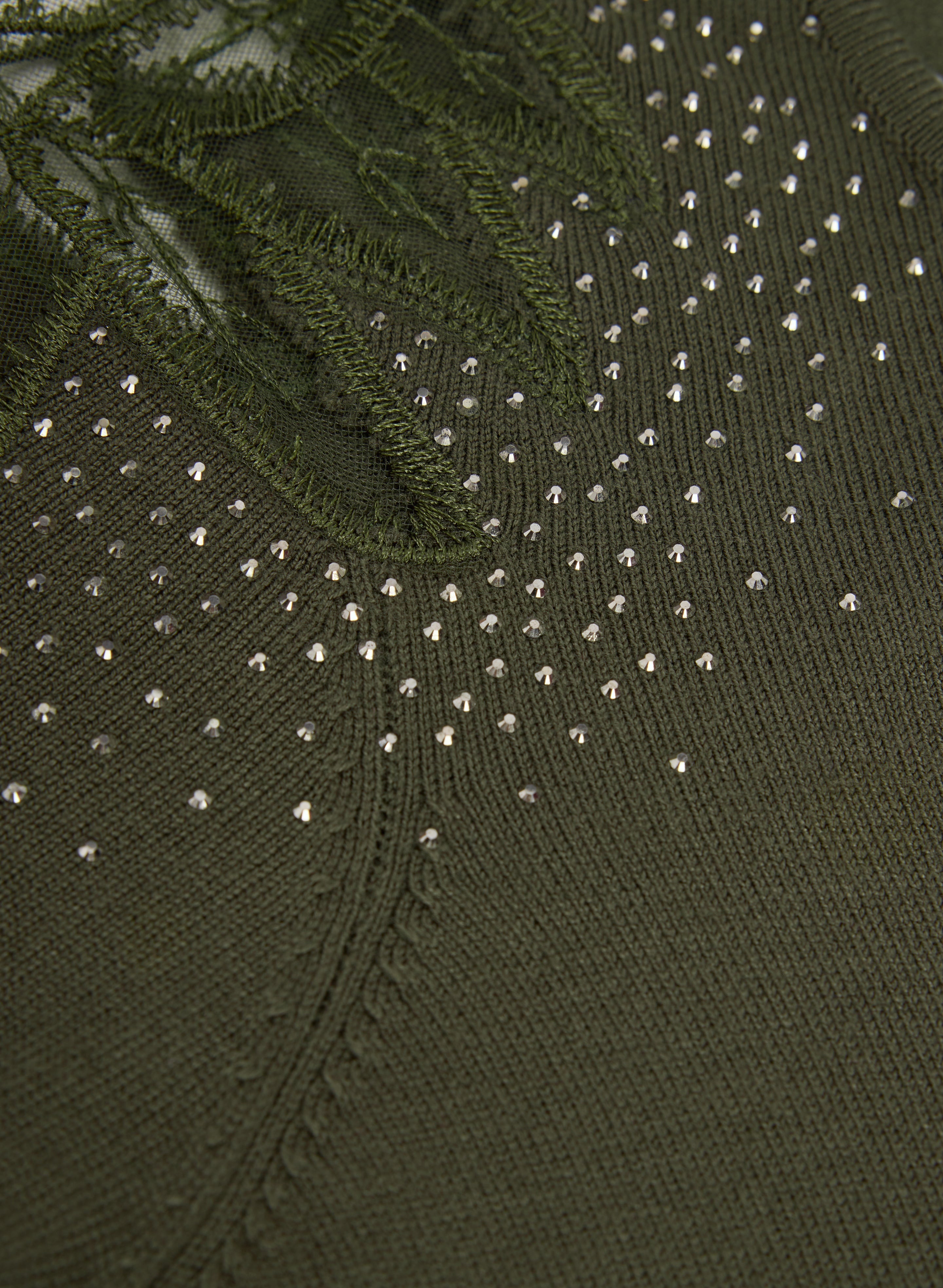 Cut-Out Foliage Sweater