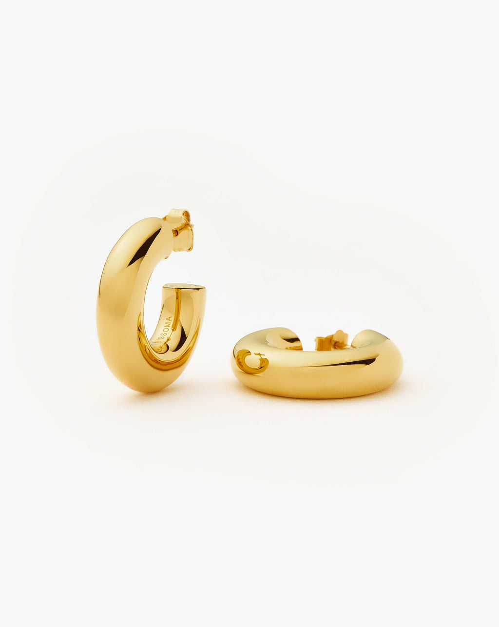 Chubby Medium Hoop Earrings | 18k Gold Vermeil