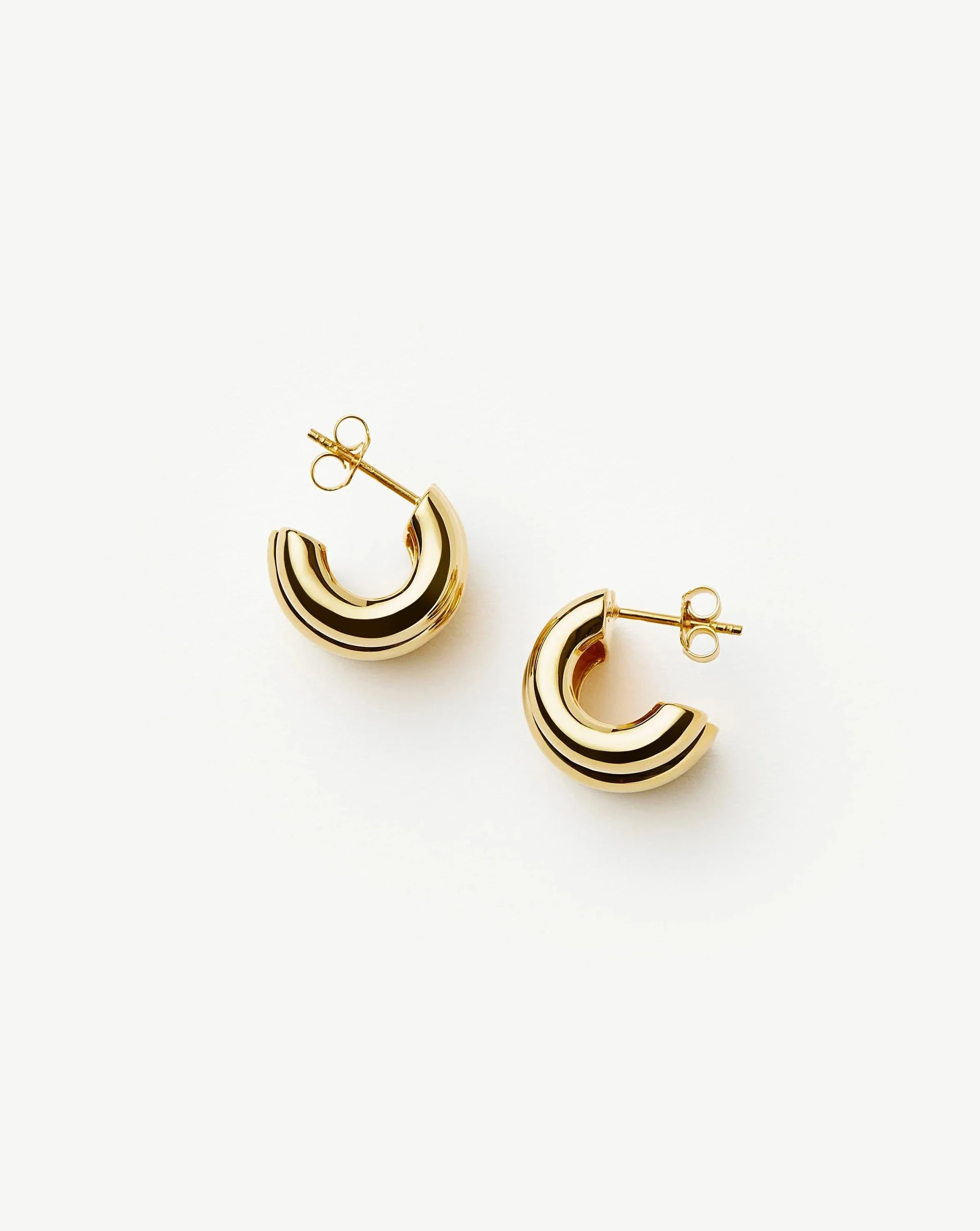 Chubby Triple Small Hoop Earrings | 18k Gold Plated