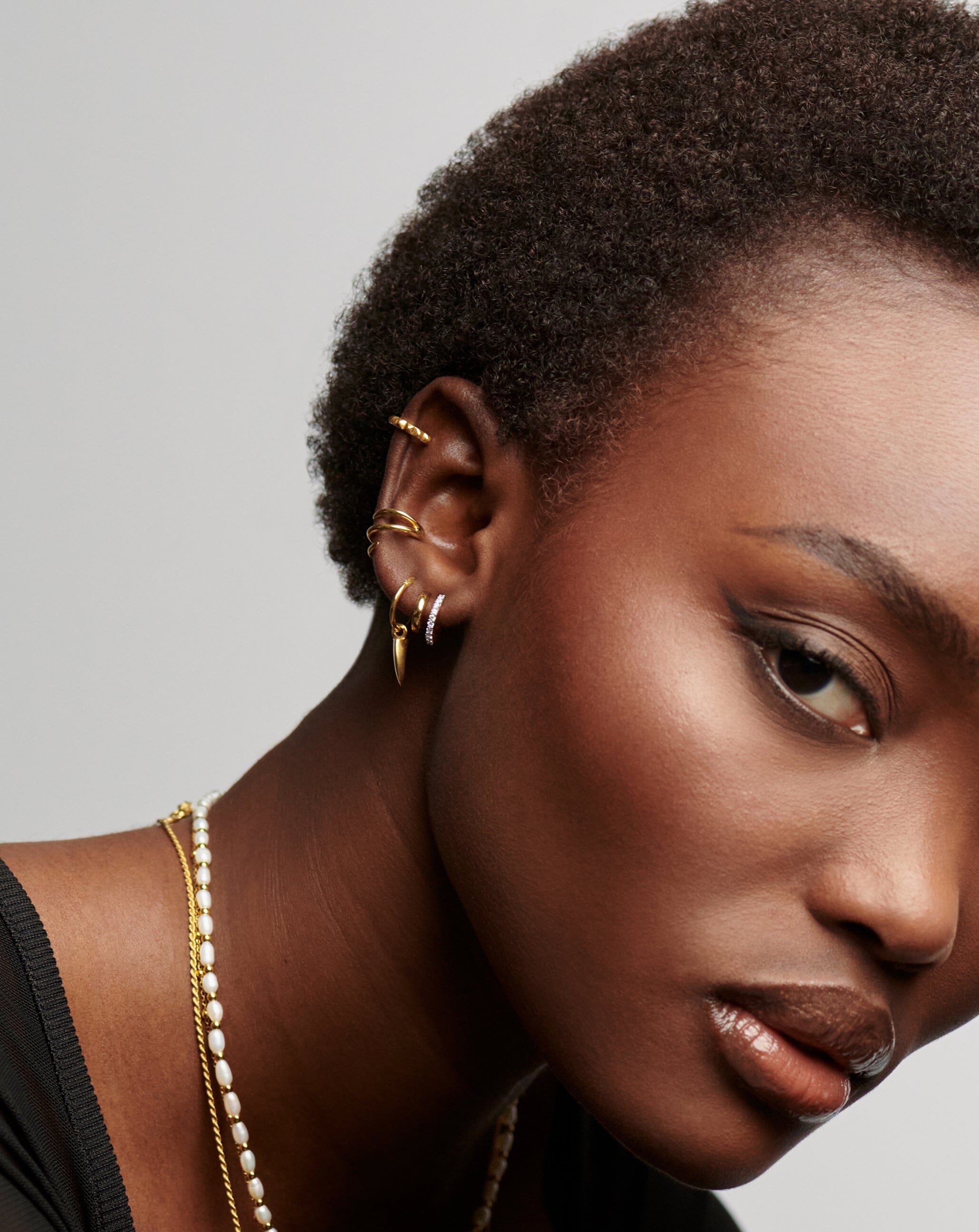 Classic Double Huggies | 18k Gold Vermeil/Cubic Zirconia