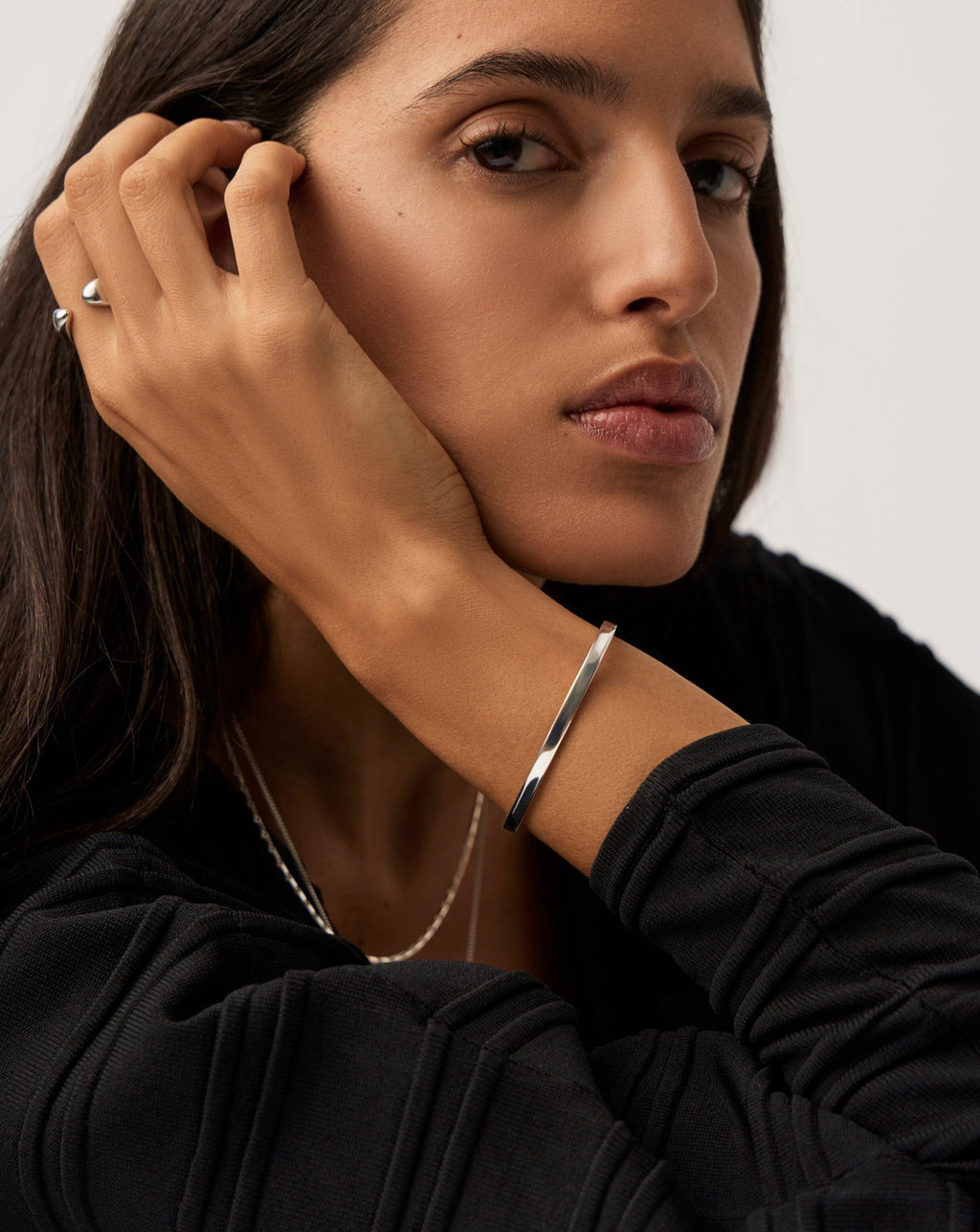 Classic Hinged Bangle | Sterling Silver