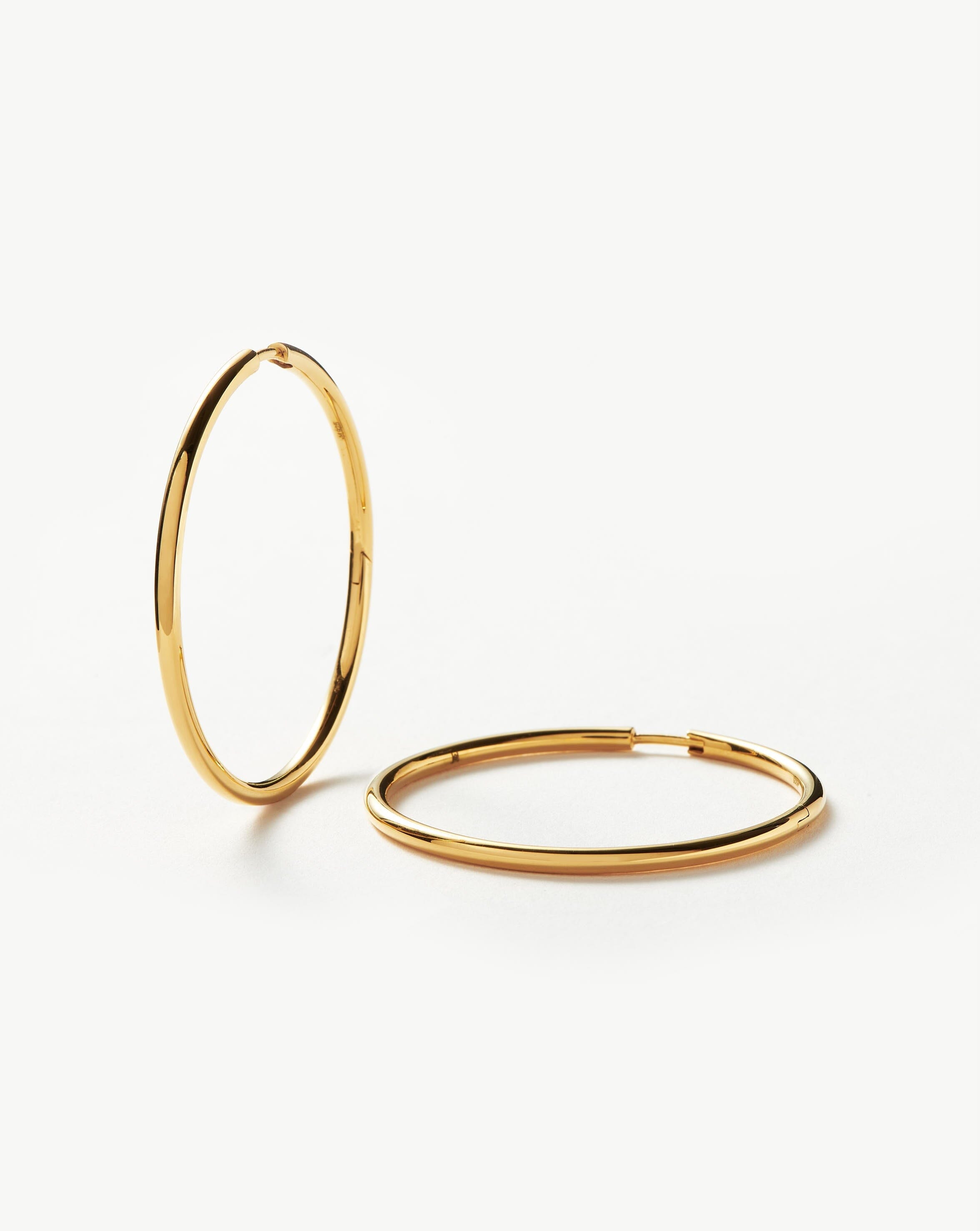Classic Large Hoop Earrings | 18k Gold Vermeil