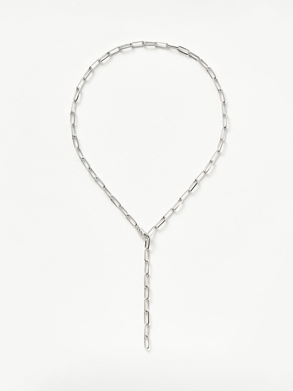 Classic Mini Short Paperclip Chain Necklace | Silver Plated
