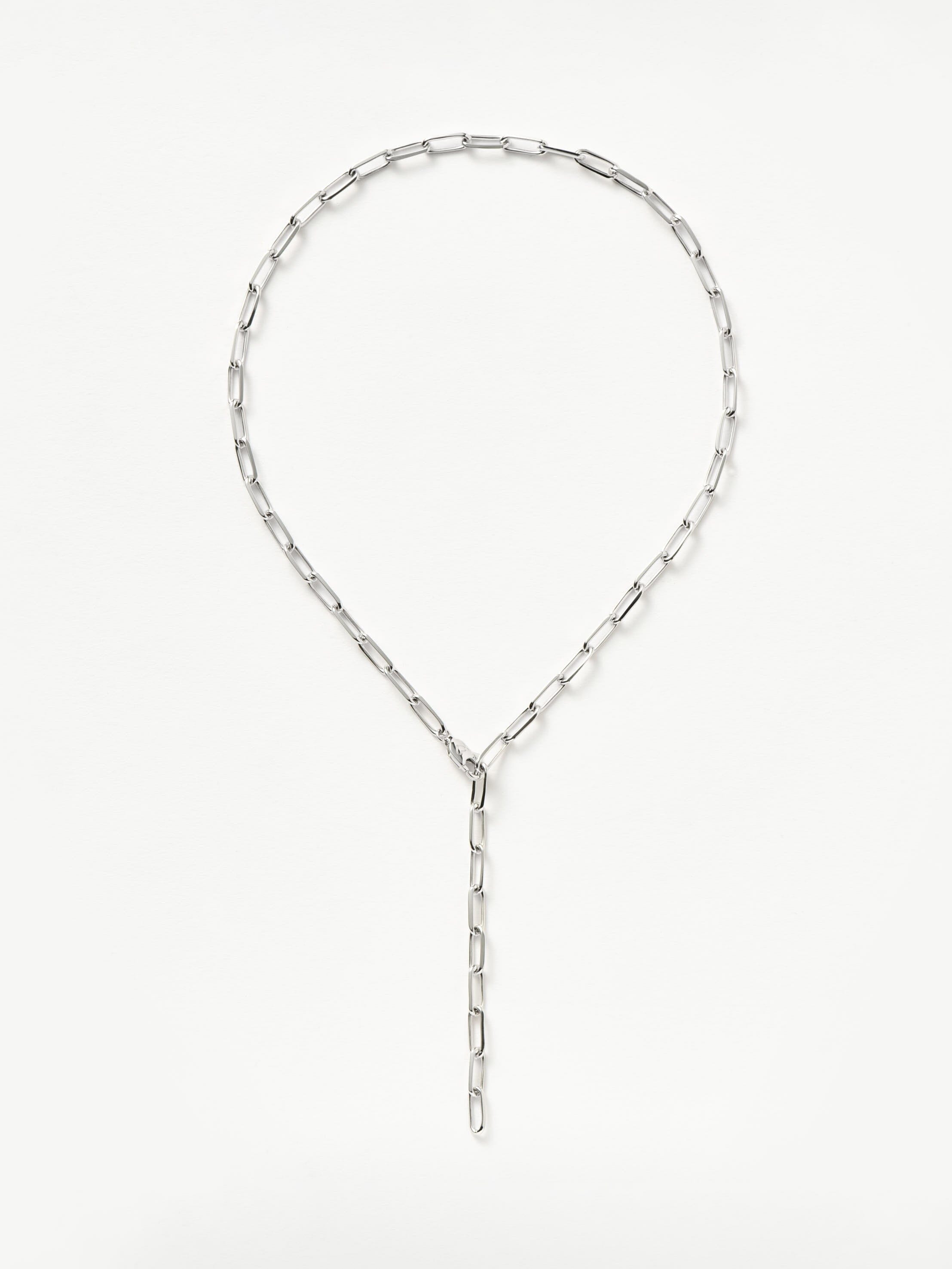 Classic Mini Short Paperclip Chain Necklace | Silver Plated
