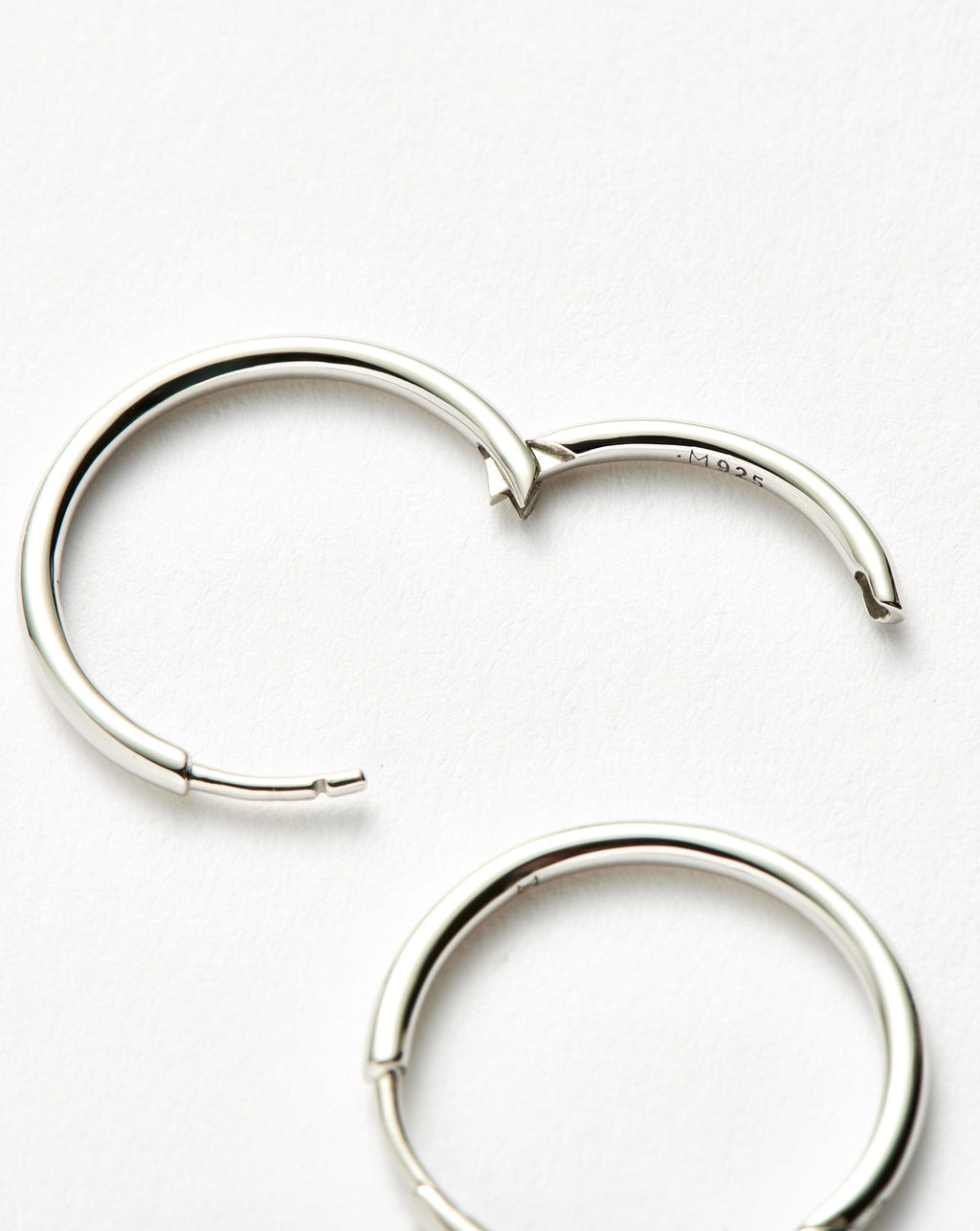 Classic Small Hoop Earrings | Rhodium Plated on Recycled Sterling Silver