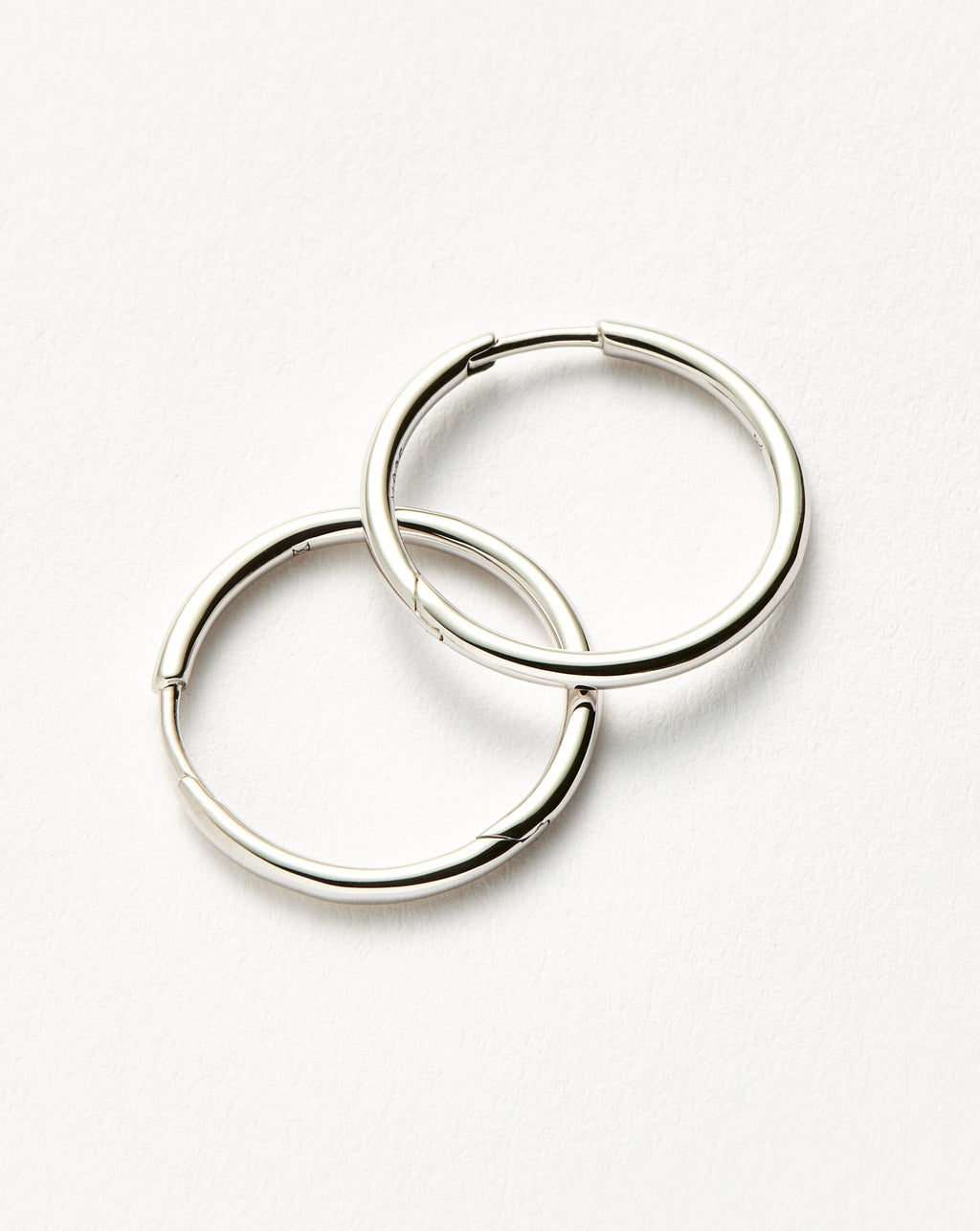 Classic Small Hoop Earrings | Rhodium Plated on Recycled Sterling Silver