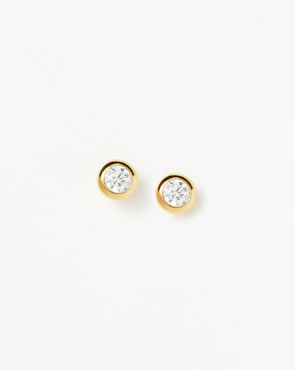 Classic Stone Stud Earrings | 18k Gold Vermeil/Cubic Zirconia