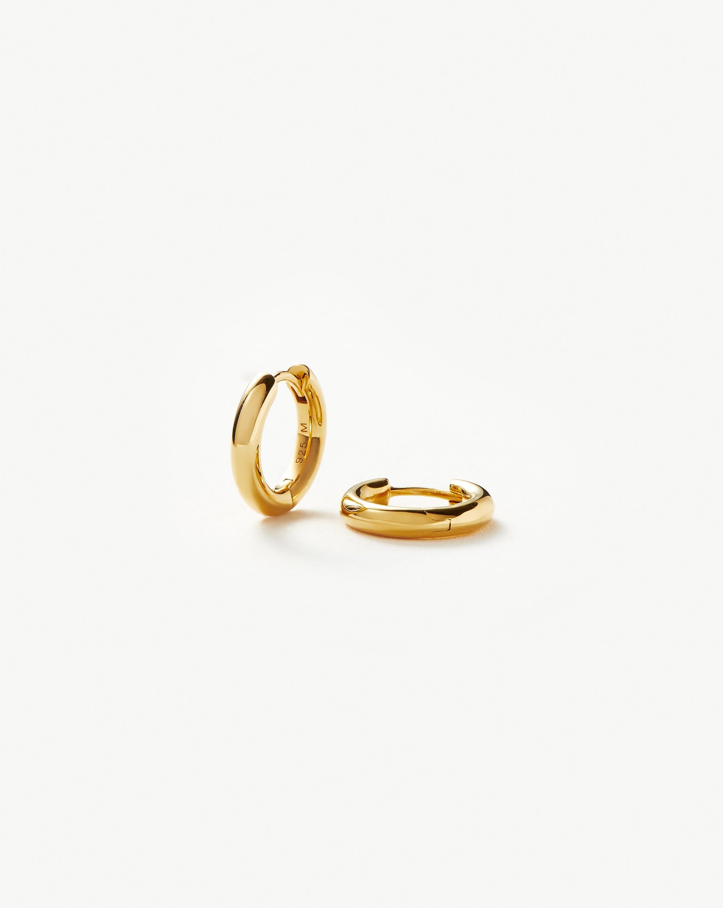 Classic Tunnel Mini Hoop Earrings | 18k Gold Plated