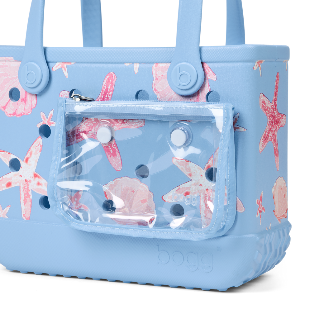 Bitty Bogg Bag - Carolina Blue Shells and Starfish