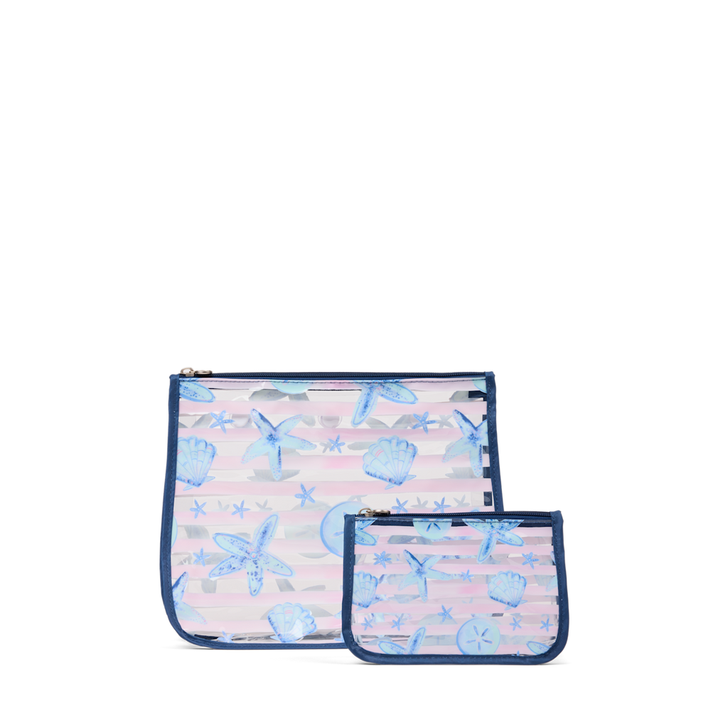 Decorative Insert - Pink Stripes & Blue Shells