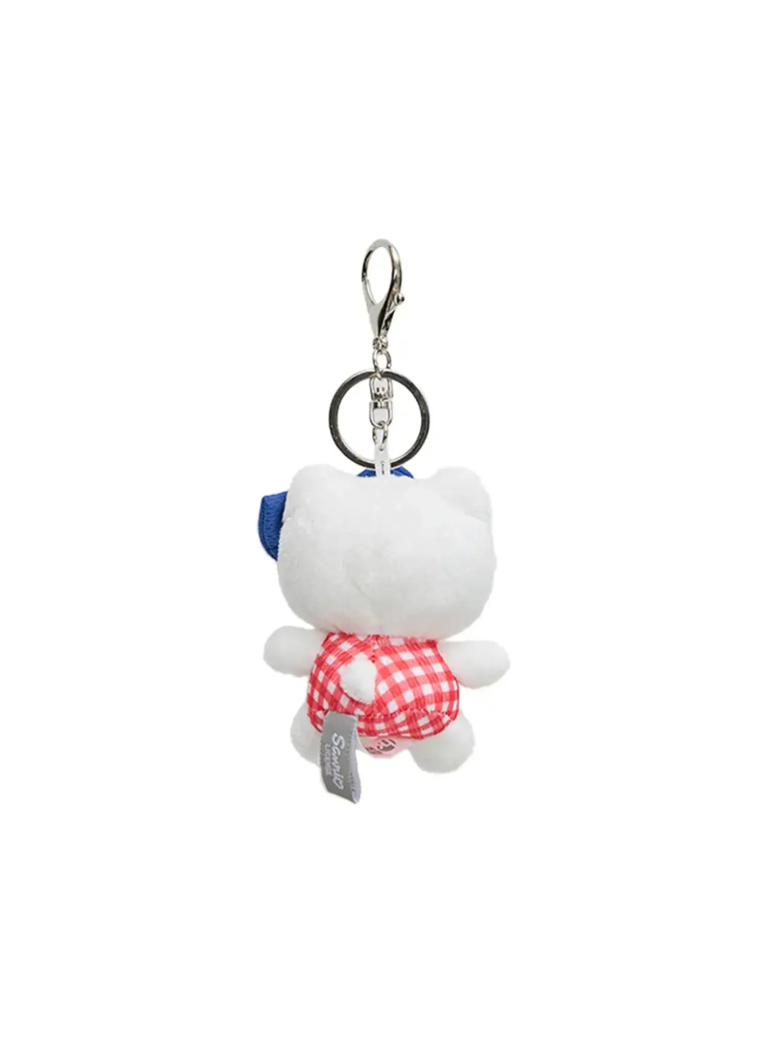 Blue Ribbon Gingham Kitty Keychain CL528