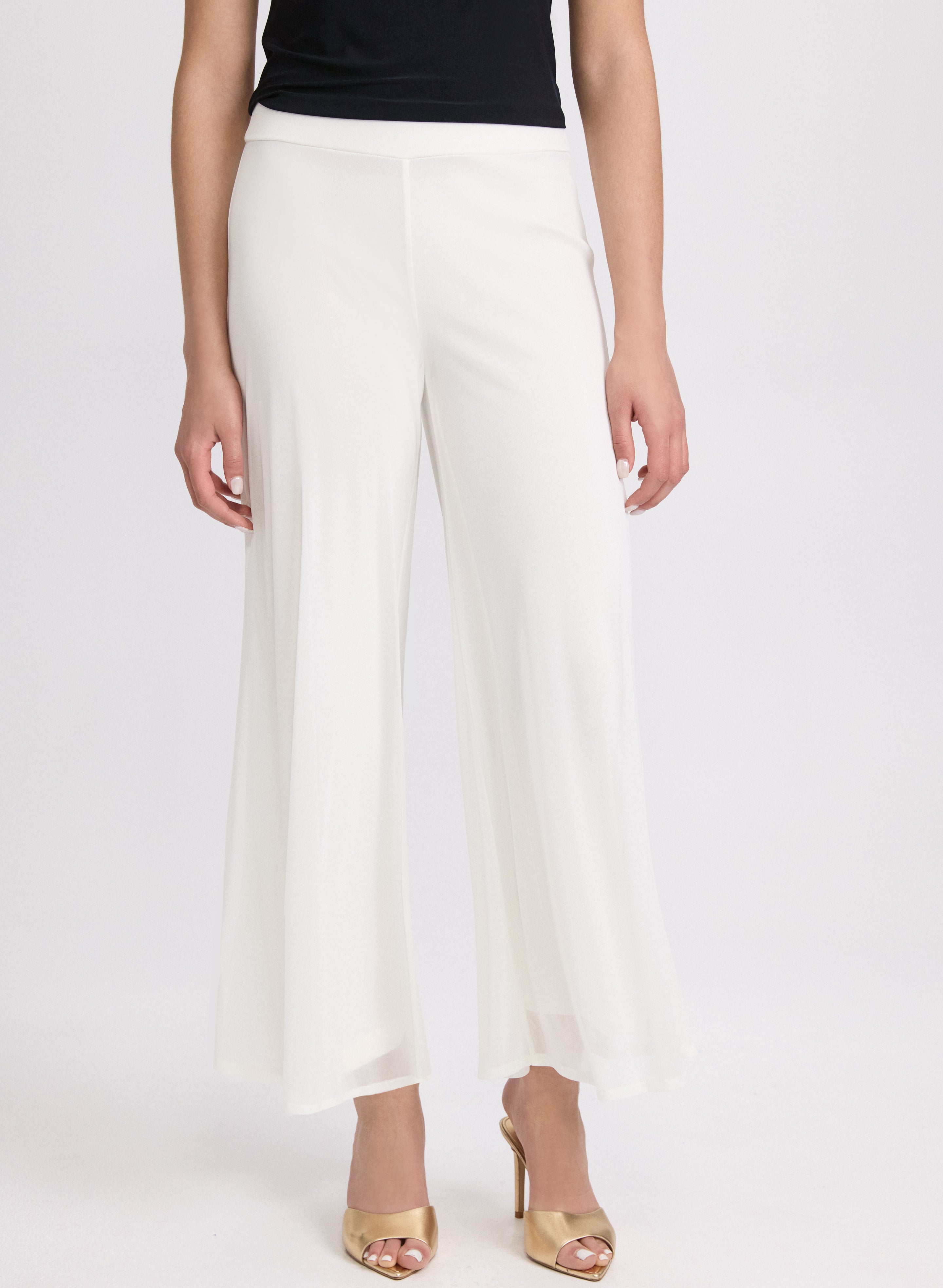Chiffon Wide-Leg Pants