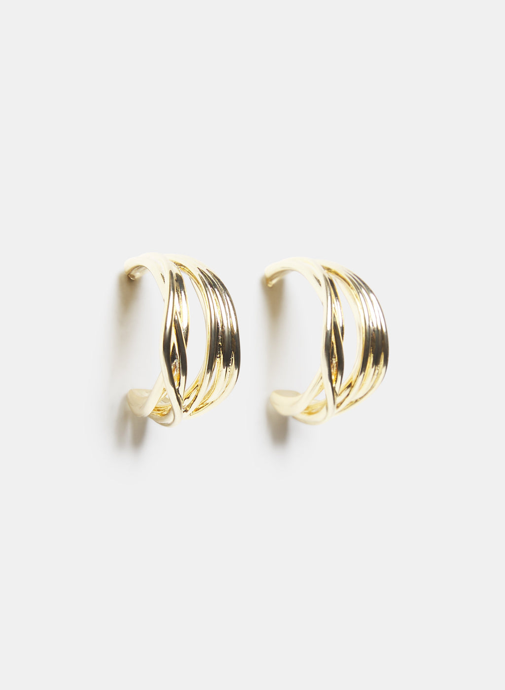 Cross-Over Hoop Earrings