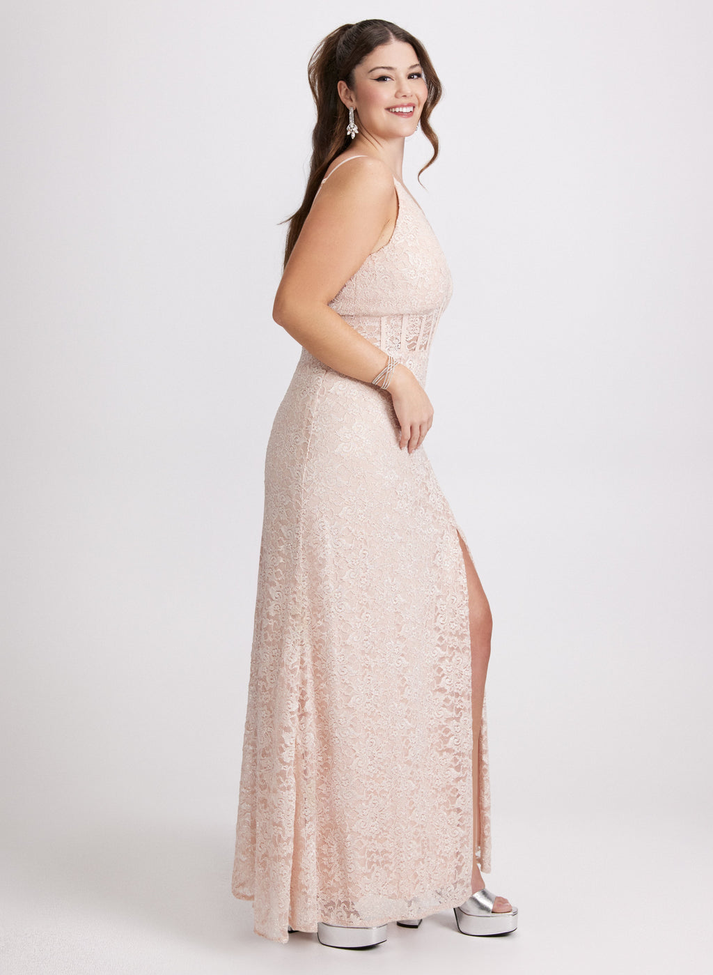 Corset-Style Lace Dress