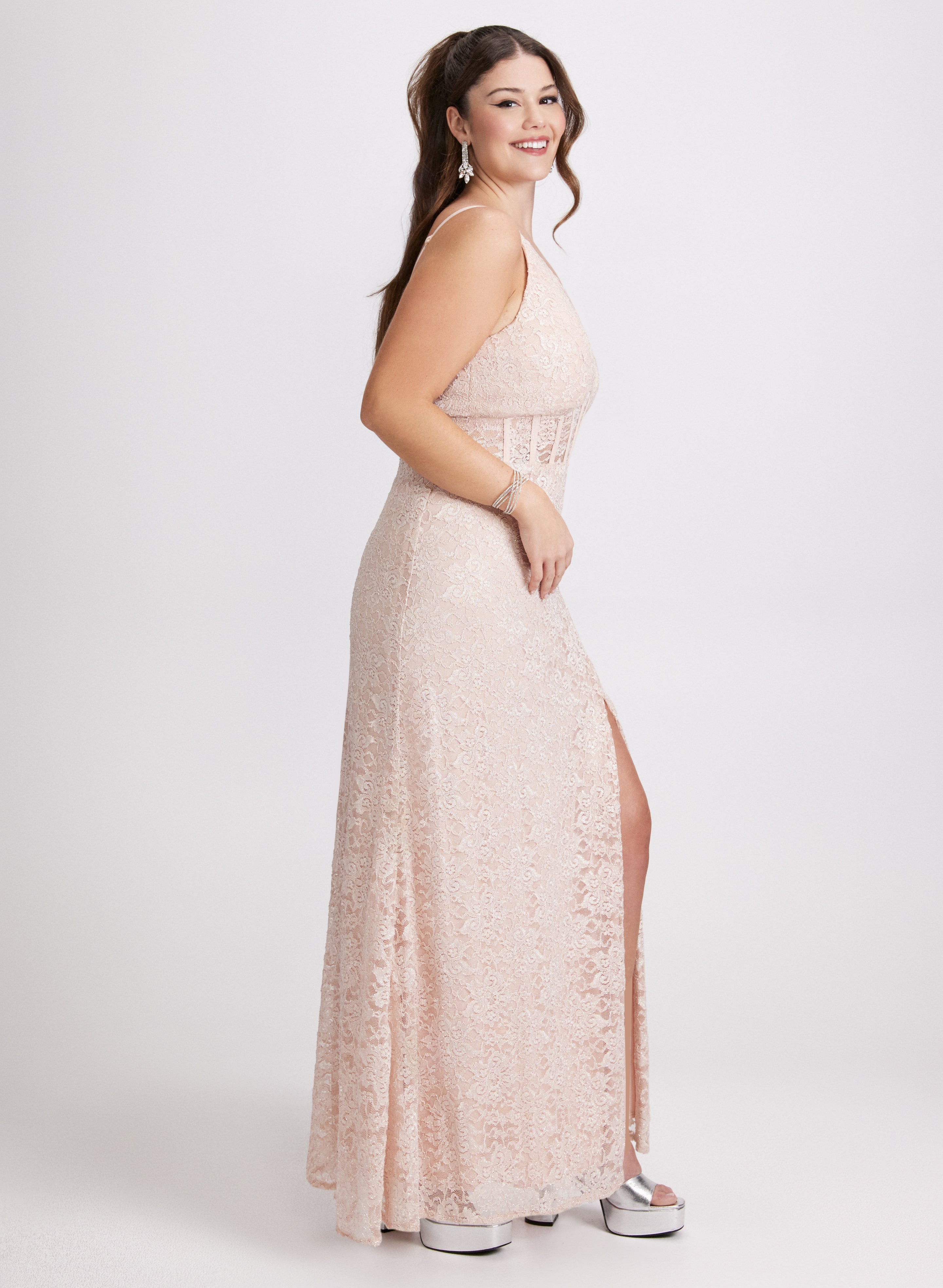 Corset-Style Lace Dress